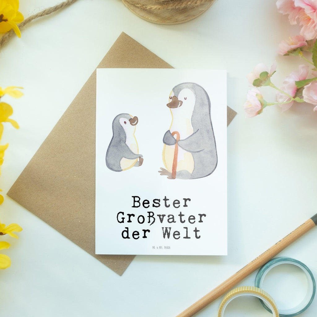 Grußkarte Pinguin Bester Großvater der Welt Klappkarte, Einladungskarte, Glückwunschkarte, Hochzeitskarte, Geburtstagskarte, Karte, für, Dankeschön, Geschenk, Schenken, Geburtstag, Geburtstagsgeschenk, Geschenkidee, Danke, Bedanken, Mitbringsel, Freude machen, Geschenktipp, Großvater, Grossvater, Opa, Opi. Großpapa, Großeltern, enkel, Enkelin, Enkelkind, Kleinigkeit, Oppa, Oppi, Bester