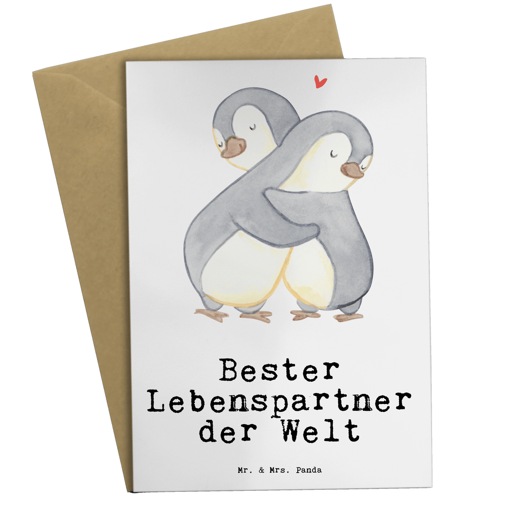 Grußkarte Pinguin Bester Lebenspartner der Welt Klappkarte, Einladungskarte, Glückwunschkarte, Hochzeitskarte, Geburtstagskarte, Karte, für, Dankeschön, Geschenk, Schenken, Geburtstag, Geburtstagsgeschenk, Geschenkidee, Danke, Bedanken, Mitbringsel, Freude machen, Geschenktipp, Lebenspartner, Ehepartner, Partner, Ehemann, Ehefrau, Liebe, Freund, Freundin, Hochzeitstag, verliebt