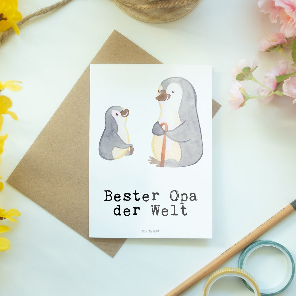 Grußkarte Pinguin Bester Opa der Welt Klappkarte, Einladungskarte, Glückwunschkarte, Hochzeitskarte, Geburtstagskarte, Karte, für, Dankeschön, Geschenk, Schenken, Geburtstag, Geburtstagsgeschenk, Geschenkidee, Danke, Bedanken, Mitbringsel, Freude machen, Geschenktipp, Großvater, Grossvater, Opa, Opi. Großpapa, Großeltern, Enkel, Enkelin, Enkelkind, Kleinigkeit, Oppa, Oppi, Bester