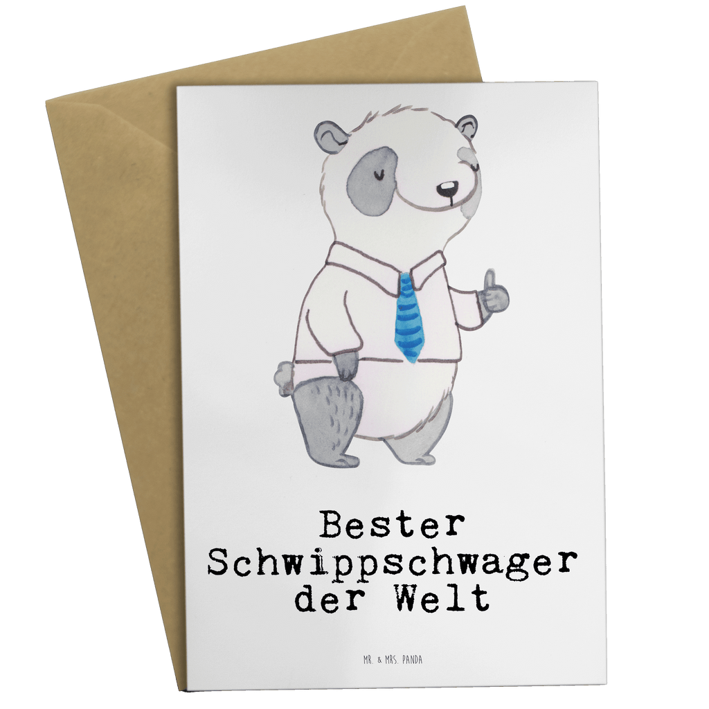 Grußkarte Panda Bester Schwippschwager der Welt Klappkarte, Einladungskarte, Glückwunschkarte, Hochzeitskarte, Geburtstagskarte, Karte, für, Dankeschön, Geschenk, Schenken, Geburtstag, Geburtstagsgeschenk, Geschenkidee, Danke, Bedanken, Mitbringsel, Freude machen, Geschenktipp, Schwippschwager, Schwibschwager, Schwipschwager, Schwager, Schwager des Ehepartners, Familie, Verwandtschaft, angeheiratet
