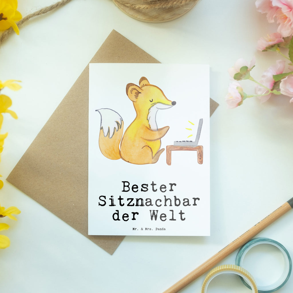 Grußkarte Fuchs Bester Sitznachbar der Welt Klappkarte, Einladungskarte, Glückwunschkarte, Hochzeitskarte, Geburtstagskarte, Karte, für, Dankeschön, Geschenk, Schenken, Geburtstag, Geburtstagsgeschenk, Geschenkidee, Danke, Bedanken, Mitbringsel, Freude machen, Geschenktipp, Sitznachbar, Stuhlnachbar, Nachbar, Uni, Universität, Seminar, Kommilitone, Tischnachbar, Schule, Mitschüler, Mitstudent, Hochschule