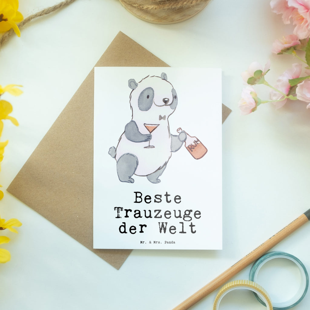 Grußkarte Panda Bester Trauzeuge der Welt Klappkarte, Einladungskarte, Glückwunschkarte, Hochzeitskarte, Geburtstagskarte, Karte, für, Dankeschön, Geschenk, Schenken, Geburtstag, Geburtstagsgeschenk, Geschenkidee, Danke, Bedanken, Mitbringsel, Freude machen, Geschenktipp, Trauzeugen, Trauzeuge, Trauhzeugen, Hochzeit, Heirat, JGA, Trauung, Kirche, Standesamt, Braut, Bräutigam