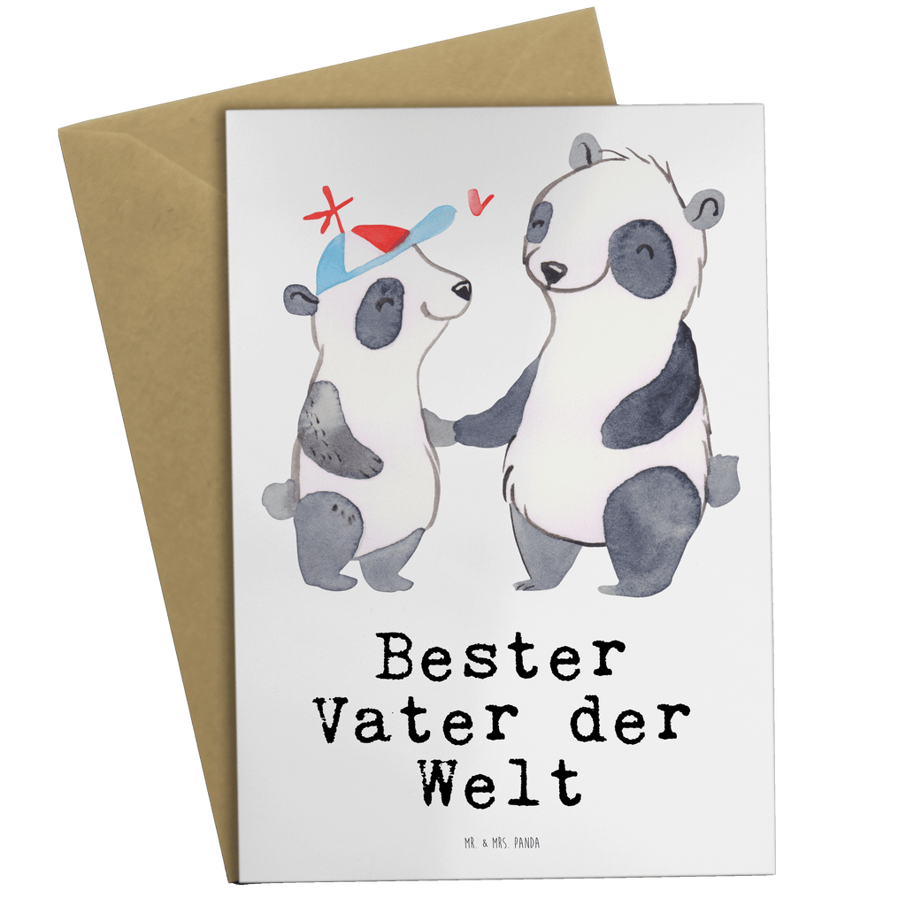 Grußkarte Panda Bester Vater der Welt Klappkarte, Einladungskarte, Glückwunschkarte, Hochzeitskarte, Geburtstagskarte, Karte, für, Dankeschön, Geschenk, Schenken, Geburtstag, Geburtstagsgeschenk, Geschenkidee, Danke, Bedanken, Mitbringsel, Freude machen, Geschenktipp, Vater, Papa, Dad, Daddy, Paps, Papi, Vati, Eltern, Geschenk Vater, Mann, Familie, Bester, Kleinigkeit