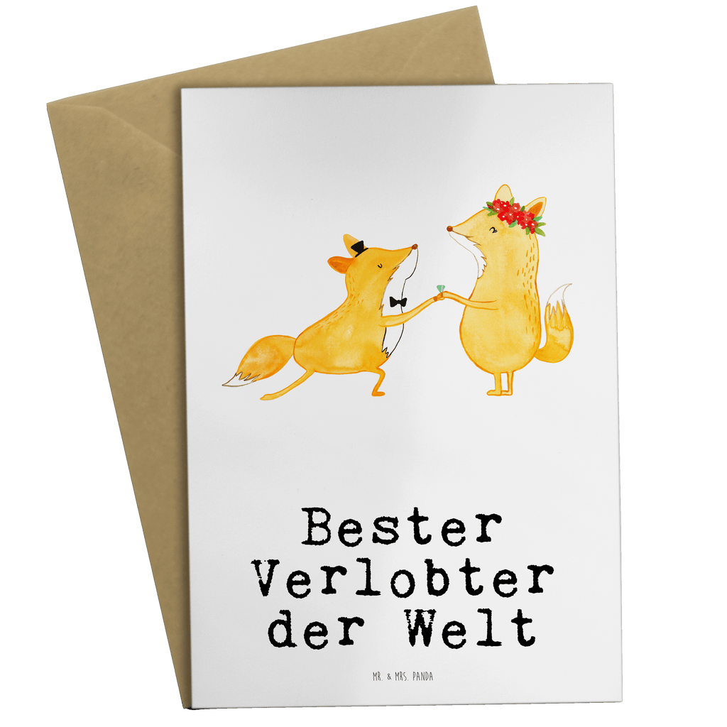 Grußkarte Fuchs Bester Verlobter der Welt Klappkarte, Einladungskarte, Glückwunschkarte, Hochzeitskarte, Geburtstagskarte, Karte, für, Dankeschön, Geschenk, Schenken, Geburtstag, Geburtstagsgeschenk, Geschenkidee, Danke, Bedanken, Mitbringsel, Freude machen, Geschenktipp, Verlobter, Verloben, Verlobung, Traummann, Mann, Freund, Ehemann, Zukünftiger, Hochzeit, Ehe