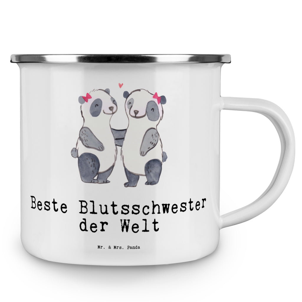 Camping Emaille Tasse Panda Beste Blutsschwester der Welt Campingtasse, Trinkbecher, Metalltasse, Outdoor Tasse, Emaille Trinkbecher, Blechtasse Outdoor, Emaille Campingbecher, Edelstahl Trinkbecher, Metalltasse für Camping, Kaffee Blechtasse, Camping Tasse Metall, für, Dankeschön, Geschenk, Schenken, Geburtstag, Geburtstagsgeschenk, Geschenkidee, Danke, Bedanken, Mitbringsel, Freude machen, Geschenktipp, Blutsschwester, Blutsgeschwister, Freundin, Bae, Schwestern, Schwester, Geschwister, Schwesterherz, Sister, Familie, Kleinigkeit, Beste, Tochter, Liebe
