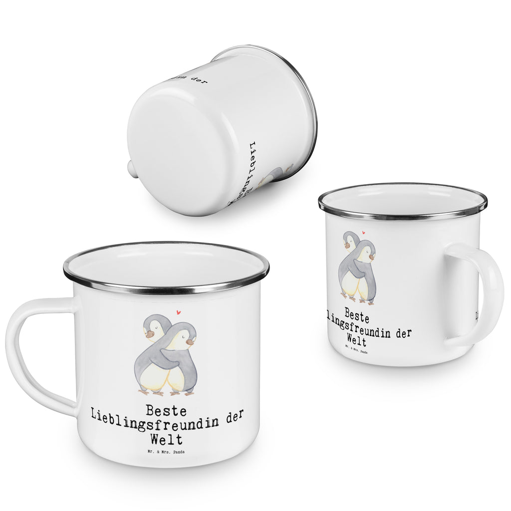 Camping Emaille Tasse Pinguin Beste Lieblingsfreundin der Welt Campingtasse, Trinkbecher, Metalltasse, Outdoor Tasse, Emaille Trinkbecher, Blechtasse Outdoor, Emaille Campingbecher, Edelstahl Trinkbecher, Metalltasse für Camping, Kaffee Blechtasse, Camping Tasse Metall, für, Dankeschön, Geschenk, Schenken, Geburtstag, Geburtstagsgeschenk, Geschenkidee, Danke, Bedanken, Mitbringsel, Freude machen, Geschenktipp, Lieblingsfreundin, Freundin, Partnerin, Lieblingsmensch, Lieblings Mensch, Liebling, Partner, Bae, beste Freundin, Liebe, Herz, Love