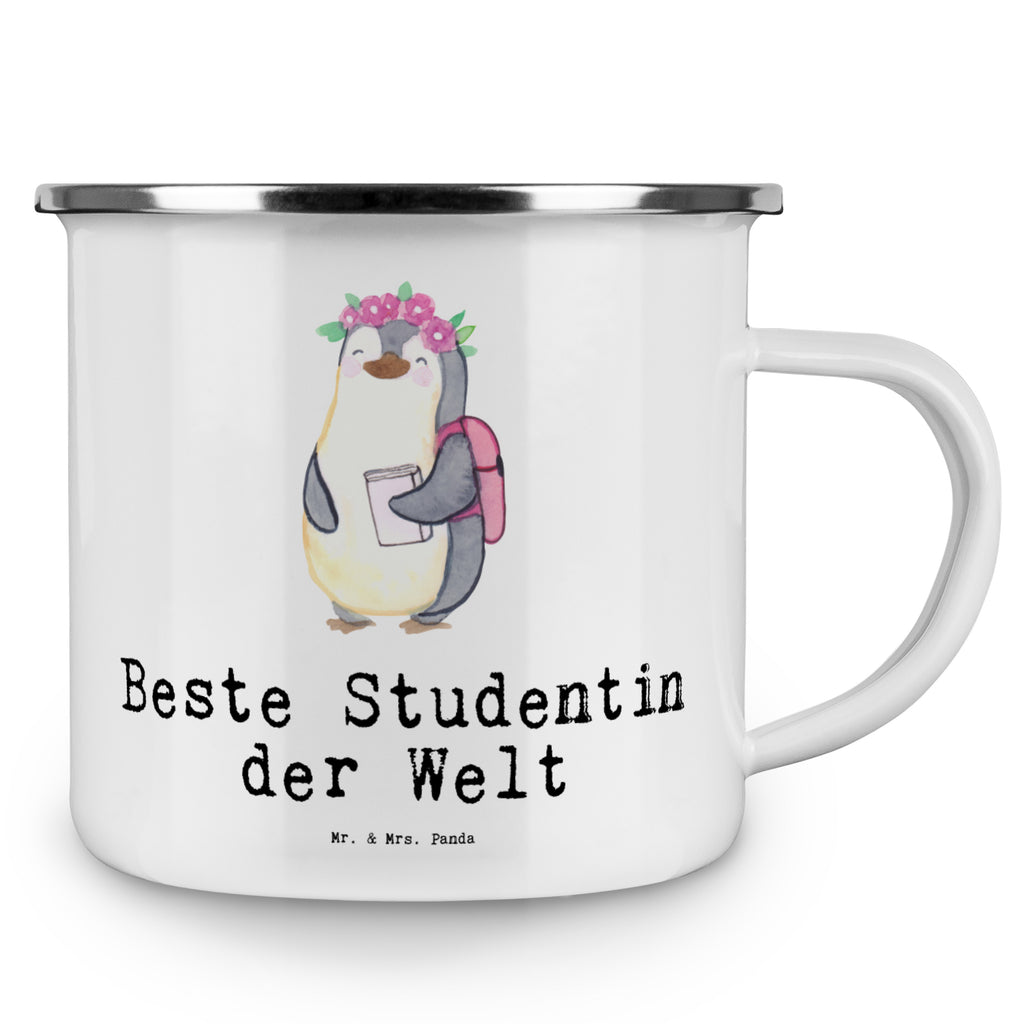 Camping Emaille Tasse Pinguin Beste Studentin der Welt Campingtasse, Trinkbecher, Metalltasse, Outdoor Tasse, Emaille Trinkbecher, Blechtasse Outdoor, Emaille Campingbecher, Edelstahl Trinkbecher, Metalltasse für Camping, Kaffee Blechtasse, Camping Tasse Metall, für, Dankeschön, Geschenk, Schenken, Geburtstag, Geburtstagsgeschenk, Geschenkidee, Danke, Bedanken, Mitbringsel, Freude machen, Geschenktipp, Studentin, Studium, Tochter, Spaß, Musterschülerin, lustig, Studienabschluss, witzig, Universität, Abschluss, Alumni, Uni, Studenten, Hochschule