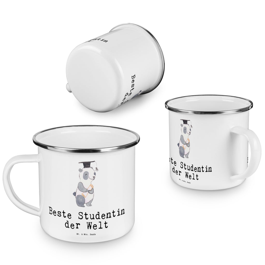 Camping Emaille Tasse Panda Beste Studentin der Welt Campingtasse, Trinkbecher, Metalltasse, Outdoor Tasse, Emaille Trinkbecher, Blechtasse Outdoor, Emaille Campingbecher, Edelstahl Trinkbecher, Metalltasse für Camping, Kaffee Blechtasse, Camping Tasse Metall, für, Dankeschön, Geschenk, Schenken, Geburtstag, Geburtstagsgeschenk, Geschenkidee, Danke, Bedanken, Mitbringsel, Freude machen, Geschenktipp, Studentin, Studium, Tochter, Spaß, Musterschülerin, lustig, Studienabschluss, witzig, Universität, Abschluss, Alumni, Uni, Studenten, Hochschule