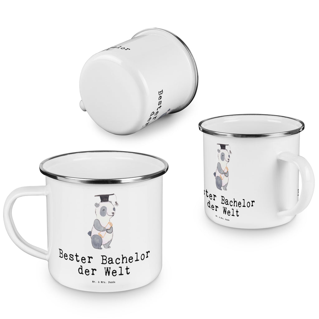 Camping Emaille Tasse Panda Bester Bachelor der Welt Campingtasse, Trinkbecher, Metalltasse, Outdoor Tasse, Emaille Trinkbecher, Blechtasse Outdoor, Emaille Campingbecher, Edelstahl Trinkbecher, Metalltasse für Camping, Kaffee Blechtasse, Camping Tasse Metall, für, Dankeschön, Geschenk, Schenken, Geburtstag, Geburtstagsgeschenk, Geschenkidee, Danke, Bedanken, Mitbringsel, Freude machen, Geschenktipp, Bachelor, Student, Studium, Sohn, Spaß, Musterschüler, lustig, Studienabschluss, witzig, Universität, Abschluss, Alumni, Uni, Studenten, Hochschule