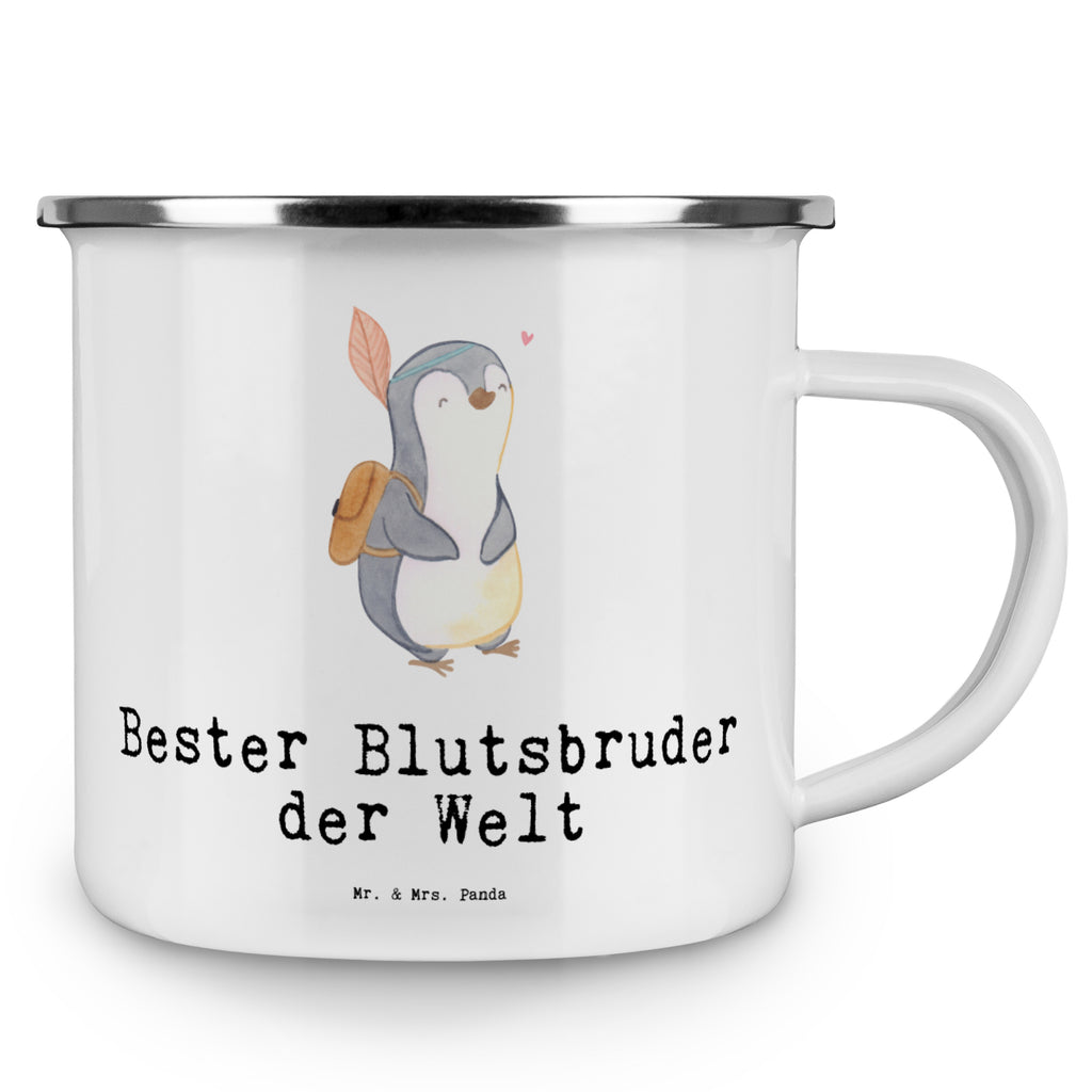 Camping Emaille Tasse Pinguin Bester Blutsbruder der Welt Campingtasse, Trinkbecher, Metalltasse, Outdoor Tasse, Emaille Trinkbecher, Blechtasse Outdoor, Emaille Campingbecher, Edelstahl Trinkbecher, Metalltasse für Camping, Kaffee Blechtasse, Camping Tasse Metall, für, Dankeschön, Geschenk, Schenken, Geburtstag, Geburtstagsgeschenk, Geschenkidee, Danke, Bedanken, Mitbringsel, Freude machen, Geschenktipp, Blutsbruder, Blutsgeschwister, Freund, Brüder, Geschwister, Bruderherz, Brother, Familie, Kleinigkeit, Bester, Sido