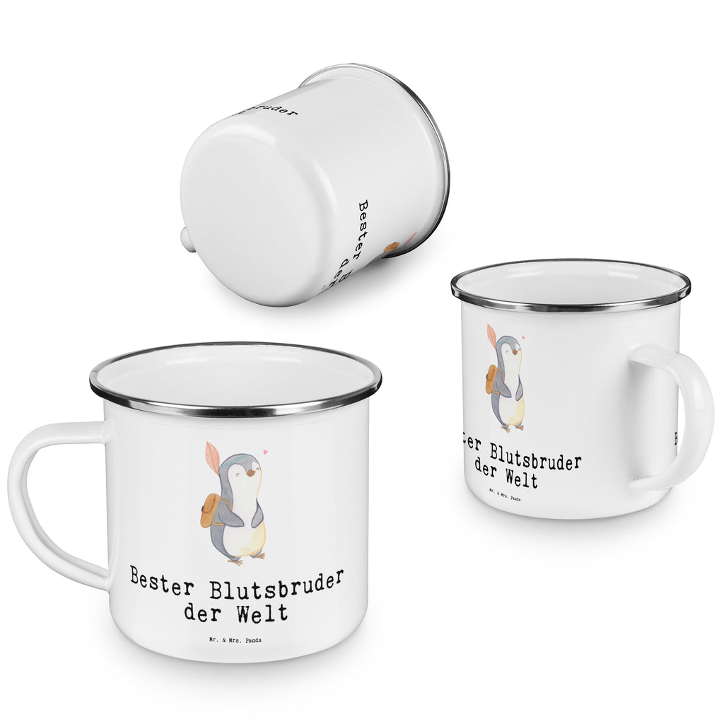 Camping Emaille Tasse Pinguin Bester Blutsbruder der Welt Campingtasse, Trinkbecher, Metalltasse, Outdoor Tasse, Emaille Trinkbecher, Blechtasse Outdoor, Emaille Campingbecher, Edelstahl Trinkbecher, Metalltasse für Camping, Kaffee Blechtasse, Camping Tasse Metall, für, Dankeschön, Geschenk, Schenken, Geburtstag, Geburtstagsgeschenk, Geschenkidee, Danke, Bedanken, Mitbringsel, Freude machen, Geschenktipp, Blutsbruder, Blutsgeschwister, Freund, Brüder, Geschwister, Bruderherz, Brother, Familie, Kleinigkeit, Bester, Sido
