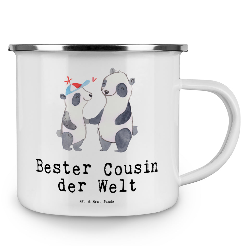 Camping Emaille Tasse Panda Bester Cousin der Welt Campingtasse, Trinkbecher, Metalltasse, Outdoor Tasse, Emaille Trinkbecher, Blechtasse Outdoor, Emaille Campingbecher, Edelstahl Trinkbecher, Metalltasse für Camping, Kaffee Blechtasse, Camping Tasse Metall, für, Dankeschön, Geschenk, Schenken, Geburtstag, Geburtstagsgeschenk, Geschenkidee, Danke, Bedanken, Mitbringsel, Freude machen, Geschenktipp, Cousin, Kousin, Vetter, Sohn von Onkel, Sohn von Tante, Familie, Verwandtschaft, Cousine