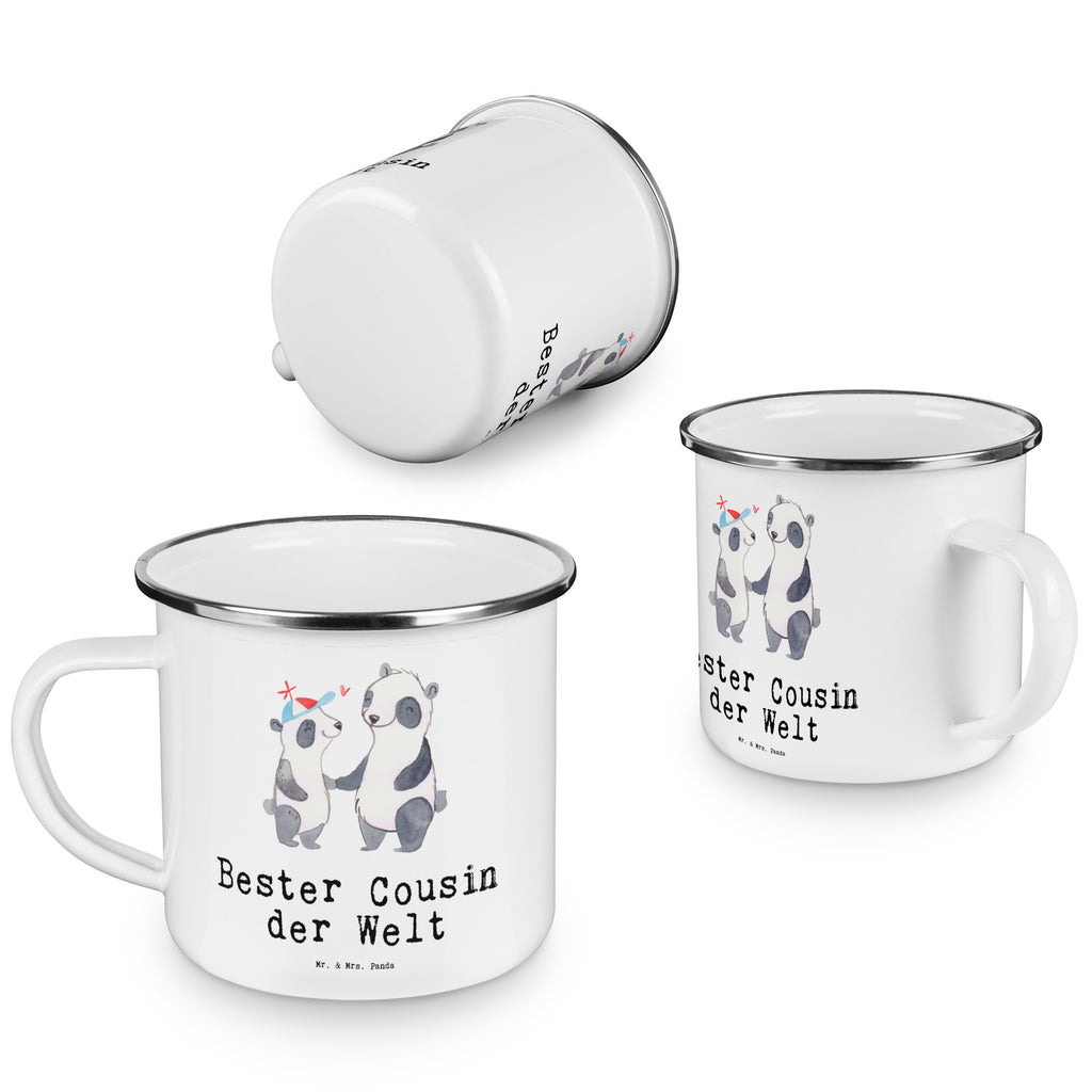 Camping Emaille Tasse Panda Bester Cousin der Welt Campingtasse, Trinkbecher, Metalltasse, Outdoor Tasse, Emaille Trinkbecher, Blechtasse Outdoor, Emaille Campingbecher, Edelstahl Trinkbecher, Metalltasse für Camping, Kaffee Blechtasse, Camping Tasse Metall, für, Dankeschön, Geschenk, Schenken, Geburtstag, Geburtstagsgeschenk, Geschenkidee, Danke, Bedanken, Mitbringsel, Freude machen, Geschenktipp, Cousin, Kousin, Vetter, Sohn von Onkel, Sohn von Tante, Familie, Verwandtschaft, Cousine