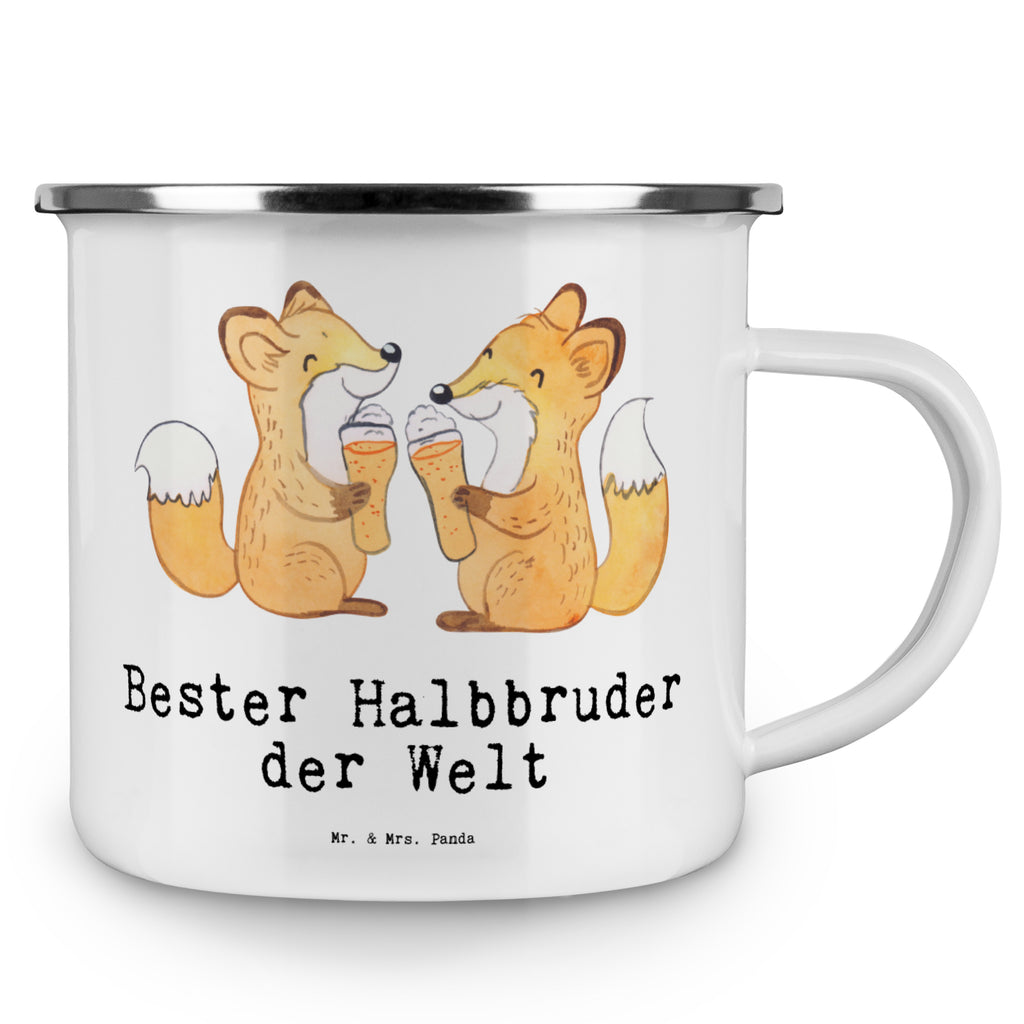 Camping Emaille Tasse Fuchs Bester Halbbruder der Welt Campingtasse, Trinkbecher, Metalltasse, Outdoor Tasse, Emaille Trinkbecher, Blechtasse Outdoor, Emaille Campingbecher, Edelstahl Trinkbecher, Metalltasse für Camping, Kaffee Blechtasse, Camping Tasse Metall, für, Dankeschön, Geschenk, Schenken, Geburtstag, Geburtstagsgeschenk, Geschenkidee, Danke, Bedanken, Mitbringsel, Freude machen, Geschenktipp, Halbbruder, Stiefbruder, Stief, Stiefgeschwister, Bruder, Brudi, Geschwister, Bruderherz, Schwester, Familie, Kleinigkeit, Brother, Bester, Sohn