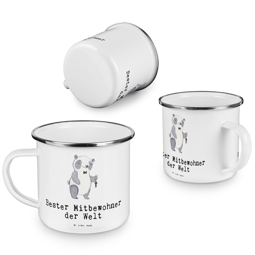 Camping Emaille Tasse Panda Bester Mitbewohner der Welt Campingtasse, Trinkbecher, Metalltasse, Outdoor Tasse, Emaille Trinkbecher, Blechtasse Outdoor, Emaille Campingbecher, Edelstahl Trinkbecher, Metalltasse für Camping, Kaffee Blechtasse, Camping Tasse Metall, für, Dankeschön, Geschenk, Schenken, Geburtstag, Geburtstagsgeschenk, Geschenkidee, Danke, Bedanken, Mitbringsel, Freude machen, Geschenktipp, Mitbewohner, WG, Zimmernachbar, Wohngemeinschaft, WG-Bewohner, Zimmerkollege, Zimmergenosse, Stubenkamerad