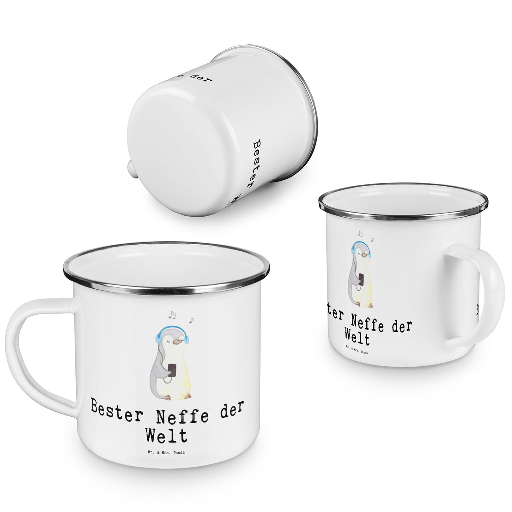 Camping Emaille Tasse Pinguin Bester Neffe der Welt Campingtasse, Trinkbecher, Metalltasse, Outdoor Tasse, Emaille Trinkbecher, Blechtasse Outdoor, Emaille Campingbecher, Edelstahl Trinkbecher, Metalltasse für Camping, Kaffee Blechtasse, Camping Tasse Metall, für, Dankeschön, Geschenk, Schenken, Geburtstag, Geburtstagsgeschenk, Geschenkidee, Danke, Bedanken, Mitbringsel, Freude machen, Geschenktipp, Neffe, Onkel, Tante, Patentante, Patentonkel, Patenkind, Taufe, Sohn der Schwester, Sohn des Bruders, Bester