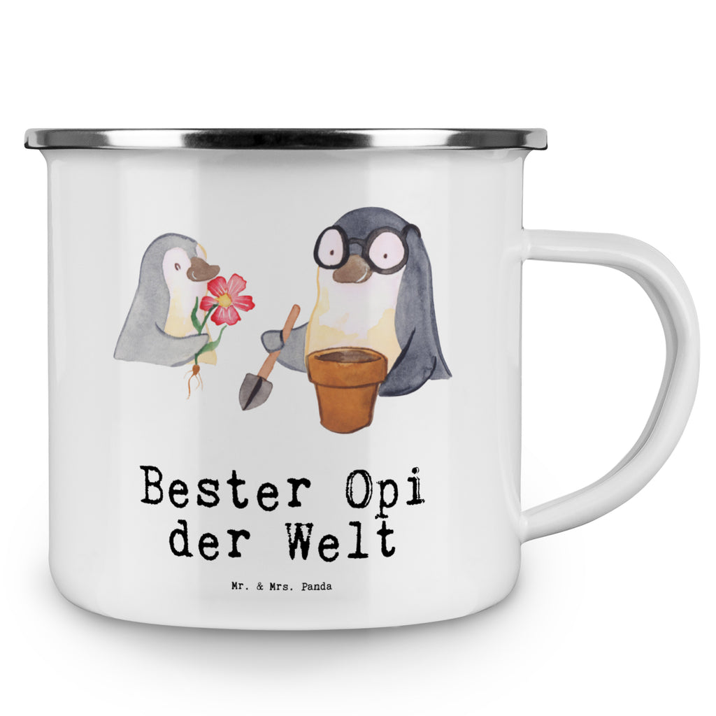 Camping Emaille Tasse Pinguin Bester Opi der Welt Campingtasse, Trinkbecher, Metalltasse, Outdoor Tasse, Emaille Trinkbecher, Blechtasse Outdoor, Emaille Campingbecher, Edelstahl Trinkbecher, Metalltasse für Camping, Kaffee Blechtasse, Camping Tasse Metall, für, Dankeschön, Geschenk, Schenken, Geburtstag, Geburtstagsgeschenk, Geschenkidee, Danke, Bedanken, Mitbringsel, Freude machen, Geschenktipp, Großvater, Grossvater, Opa, Opi. Großpapa, Großeltern, Nichte, Neffe, Kleinigkeit, Oppa, Oppi, Bester