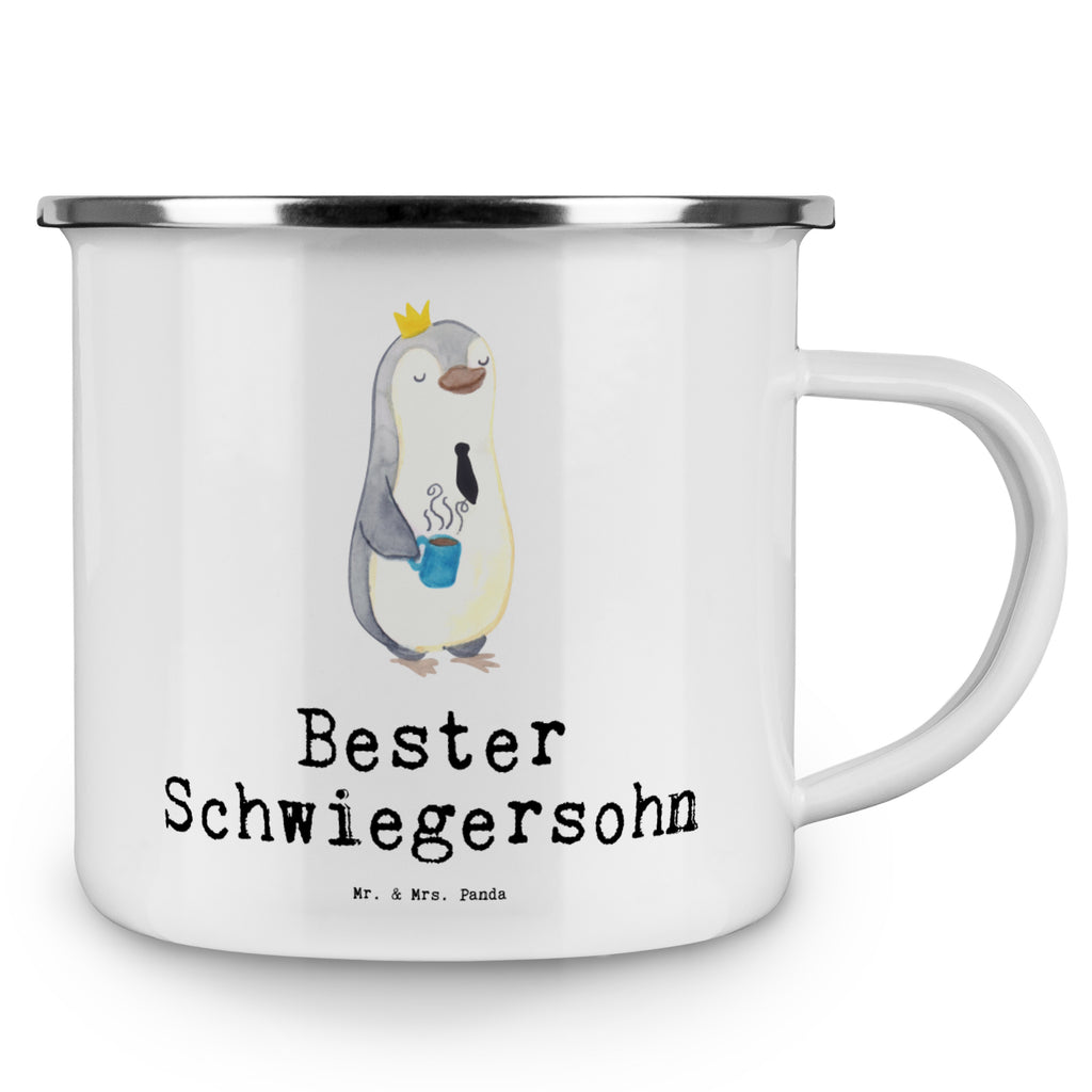 Camping Emaille Tasse Pinguin Bester Schwiegersohn Campingtasse, Trinkbecher, Metalltasse, Outdoor Tasse, Emaille Trinkbecher, Blechtasse Outdoor, Emaille Campingbecher, Edelstahl Trinkbecher, Metalltasse für Camping, Kaffee Blechtasse, Camping Tasse Metall, für, Dankeschön, Geschenk, Schenken, Geburtstag, Geburtstagsgeschenk, Geschenkidee, Danke, Bedanken, Mitbringsel, Freude machen, Geschenktipp, Schwiegersohn, Tochter, Ehefrau des Sohns, Frau, angeheiratet, Hochzeit, Heirat