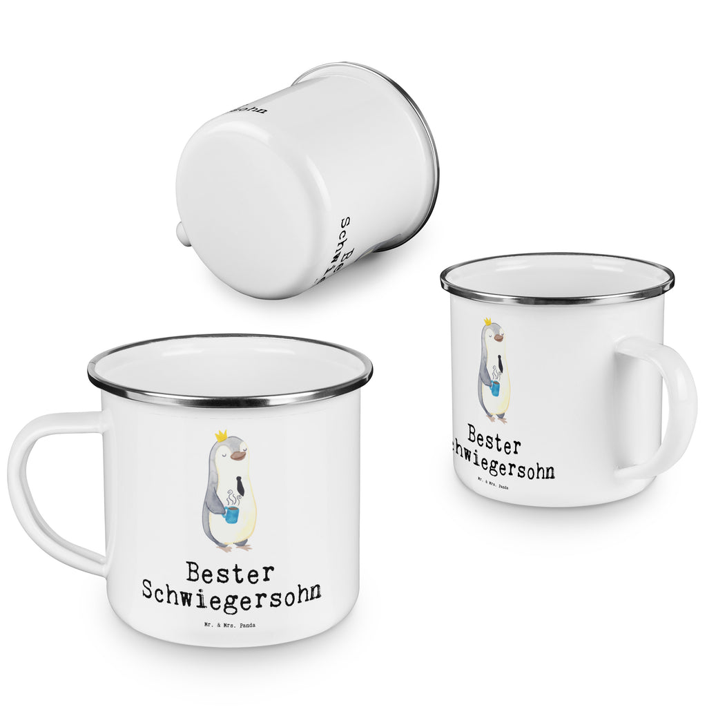 Camping Emaille Tasse Pinguin Bester Schwiegersohn Campingtasse, Trinkbecher, Metalltasse, Outdoor Tasse, Emaille Trinkbecher, Blechtasse Outdoor, Emaille Campingbecher, Edelstahl Trinkbecher, Metalltasse für Camping, Kaffee Blechtasse, Camping Tasse Metall, für, Dankeschön, Geschenk, Schenken, Geburtstag, Geburtstagsgeschenk, Geschenkidee, Danke, Bedanken, Mitbringsel, Freude machen, Geschenktipp, Schwiegersohn, Tochter, Ehefrau des Sohns, Frau, angeheiratet, Hochzeit, Heirat