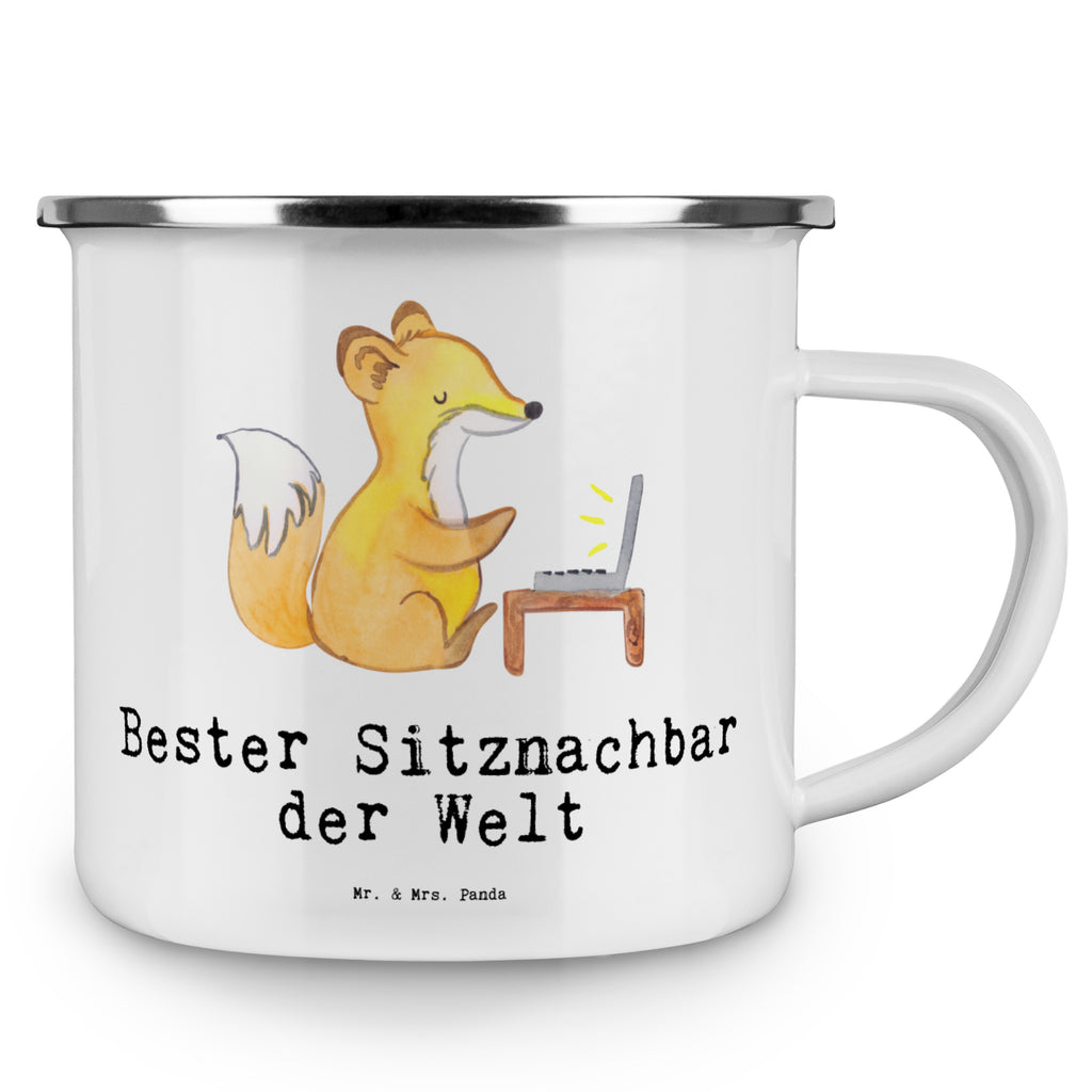 Camping Emaille Tasse Fuchs Bester Sitznachbar der Welt Campingtasse, Trinkbecher, Metalltasse, Outdoor Tasse, Emaille Trinkbecher, Blechtasse Outdoor, Emaille Campingbecher, Edelstahl Trinkbecher, Metalltasse für Camping, Kaffee Blechtasse, Camping Tasse Metall, für, Dankeschön, Geschenk, Schenken, Geburtstag, Geburtstagsgeschenk, Geschenkidee, Danke, Bedanken, Mitbringsel, Freude machen, Geschenktipp, Sitznachbar, Stuhlnachbar, Nachbar, Uni, Universität, Seminar, Kommilitone, Tischnachbar, Schule, Mitschüler, Mitstudent, Hochschule