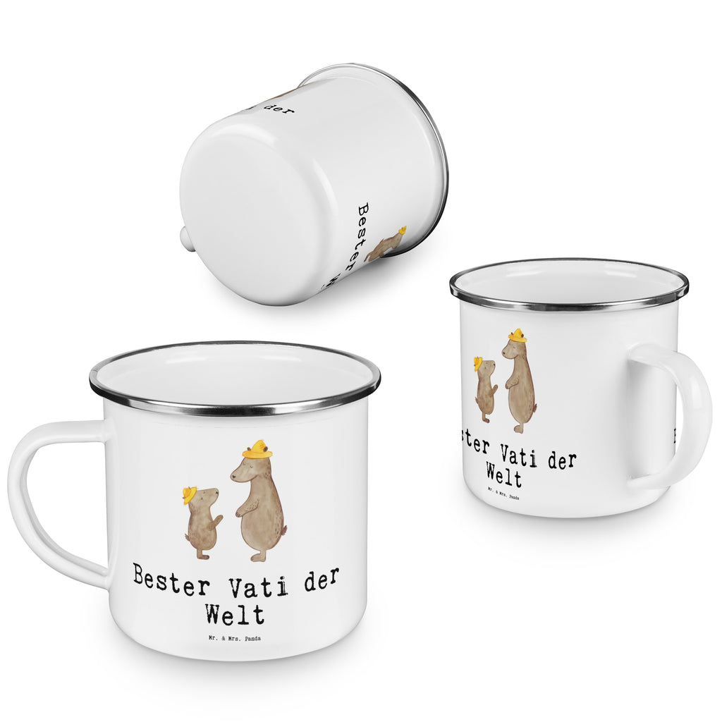 Camping Emaille Tasse Bär Bester Vati der Welt Campingtasse, Trinkbecher, Metalltasse, Outdoor Tasse, Emaille Trinkbecher, Blechtasse Outdoor, Emaille Campingbecher, Edelstahl Trinkbecher, Metalltasse für Camping, Kaffee Blechtasse, Camping Tasse Metall, für, Dankeschön, Geschenk, Schenken, Geburtstag, Geburtstagsgeschenk, Geschenkidee, Danke, Bedanken, Mitbringsel, Freude machen, Geschenktipp, Vater, Papa, Dad, Daddy, Paps, Papi, Vati, Eltern, Geschenk Vater, Mann, Familie, Bester, Kleinigkeit