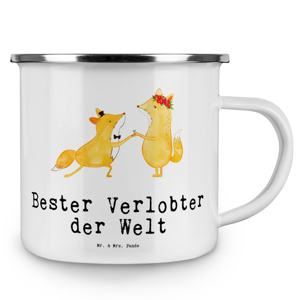 Camping Emaille Tasse Fuchs Bester Verlobter der Welt Campingtasse, Trinkbecher, Metalltasse, Outdoor Tasse, Emaille Trinkbecher, Blechtasse Outdoor, Emaille Campingbecher, Edelstahl Trinkbecher, Metalltasse für Camping, Kaffee Blechtasse, Camping Tasse Metall, für, Dankeschön, Geschenk, Schenken, Geburtstag, Geburtstagsgeschenk, Geschenkidee, Danke, Bedanken, Mitbringsel, Freude machen, Geschenktipp, Verlobter, Verloben, Verlobung, Traummann, Mann, Freund, Ehemann, Zukünftiger, Hochzeit, Ehe