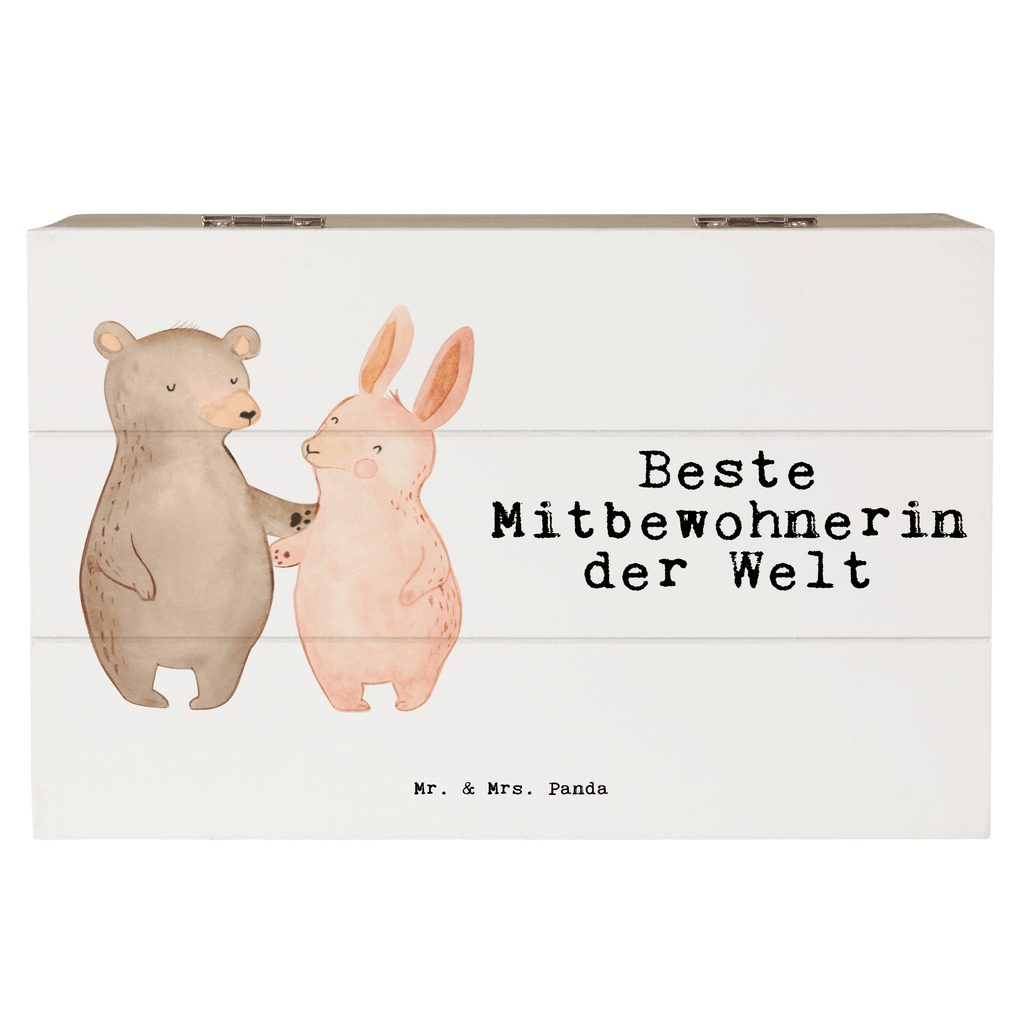 Holzkiste Hase Beste Mitbewohnerin der Welt Mitbewohnerin, WG, Zimmernachbarin, Wohngemeinschaft, WG-Bewohnerin, Zimmerkollegin, Zimmergenossin, Stubenkameradin Holzkiste, Kiste, Schatzkiste, Truhe, Schatulle, XXL,  Erinnerungsbox, Erinnerungskiste, Dekokiste, Aufbewahrungsbox  für, Dankeschön, Geschenk, Schenken, Geburtstag, Geburtstagsgeschenk, Geschenkidee, Danke, Bedanken, Mitbringsel, Freude machen, Geschenktipp