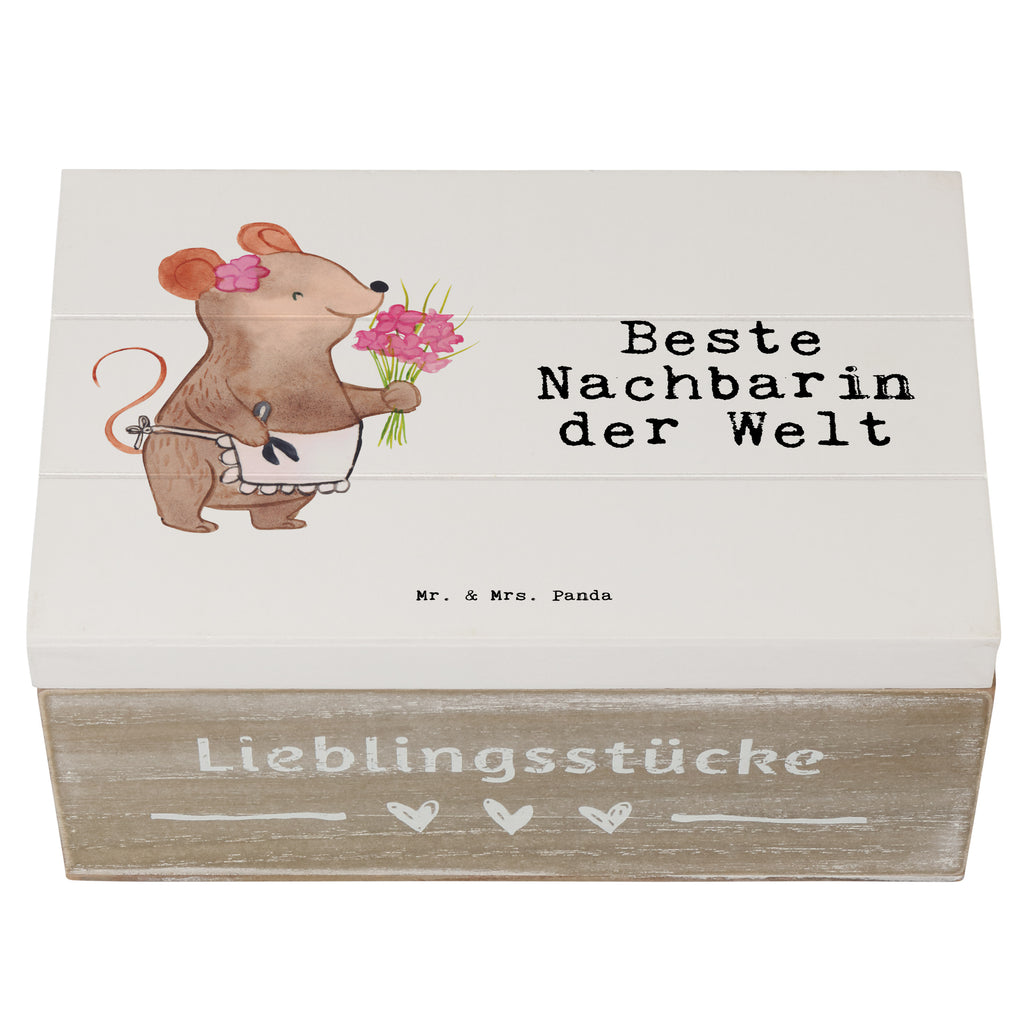 Holzkiste Maus Beste Nachbarin der Welt Nachbarin, Nachbarn, Nachbarschaft, Freundin, Angrenzer, Anwohnerin, Dankeschön, Bewohnerin, Freundschaft   Holzkiste, Kiste, Schatzkiste, Truhe, Schatulle, XXL,  Erinnerungsbox, Erinnerungskiste, Dekokiste, Aufbewahrungsbox  für, Dankeschön, Geschenk, Schenken, Geburtstag, Geburtstagsgeschenk, Geschenkidee, Danke, Bedanken, Mitbringsel, Freude machen, Geschenktipp
