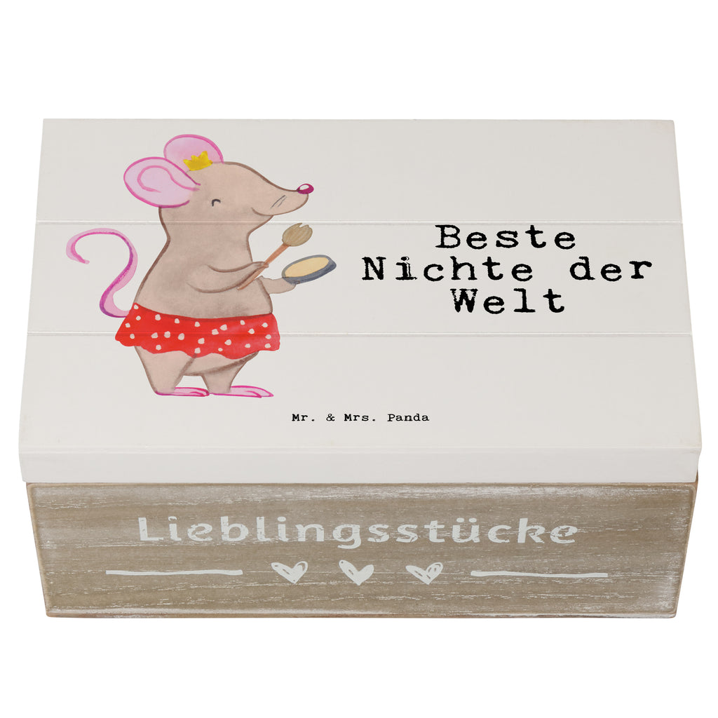 Holzkiste Maus Beste Nichte der Welt Nichte, Onkel, Tante, Patentante, Patenonkel, Patenkind, Taufe, Tochter der Schwester, Tochter des Bruders, Beste Holzkiste, Kiste, Schatzkiste, Truhe, Schatulle, XXL,  Erinnerungsbox, Erinnerungskiste, Dekokiste, Aufbewahrungsbox  für, Dankeschön, Geschenk, Schenken, Geburtstag, Geburtstagsgeschenk, Geschenkidee, Danke, Bedanken, Mitbringsel, Freude machen, Geschenktipp