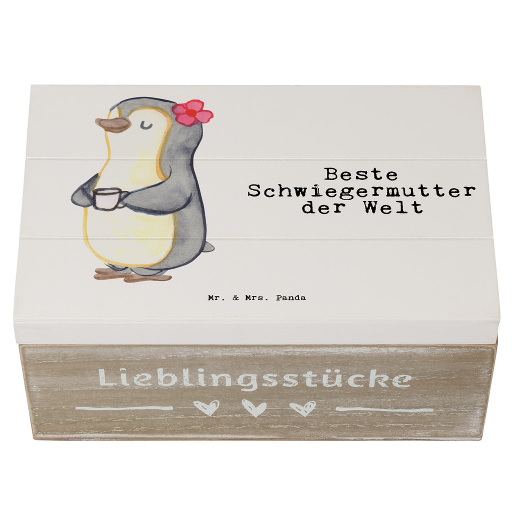 Holzkiste Pinguin Beste Schwiegermutter der Welt Schwiegermutter, Schwiegermama, Schwiegereltern, Mama, Mutter, Mutter des Ehepartners, angeheiratet, Dankeschön Holzkiste, Kiste, Schatzkiste, Truhe, Schatulle, XXL,  Erinnerungsbox, Erinnerungskiste, Dekokiste, Aufbewahrungsbox  für, Dankeschön, Geschenk, Schenken, Geburtstag, Geburtstagsgeschenk, Geschenkidee, Danke, Bedanken, Mitbringsel, Freude machen, Geschenktipp