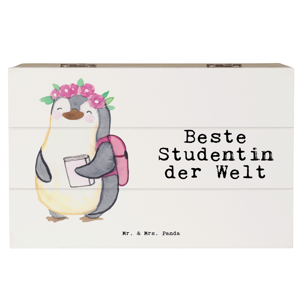 Holzkiste Pinguin Beste Studentin der Welt Studentin, Studium, Tochter, Spaß, Musterschülerin, lustig, Studienabschluss, witzig, Universität, Abschluss, Alumni, Uni, Studenten, Hochschule  Holzkiste, Kiste, Schatzkiste, Truhe, Schatulle, XXL,  Erinnerungsbox, Erinnerungskiste, Dekokiste, Aufbewahrungsbox  für, Dankeschön, Geschenk, Schenken, Geburtstag, Geburtstagsgeschenk, Geschenkidee, Danke, Bedanken, Mitbringsel, Freude machen, Geschenktipp