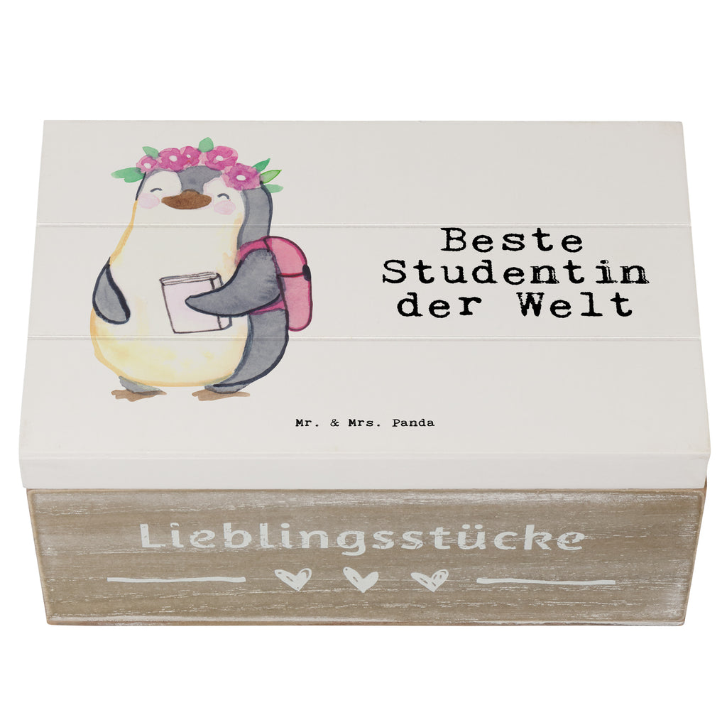 Holzkiste Pinguin Beste Studentin der Welt Studentin, Studium, Tochter, Spaß, Musterschülerin, lustig, Studienabschluss, witzig, Universität, Abschluss, Alumni, Uni, Studenten, Hochschule  Holzkiste, Kiste, Schatzkiste, Truhe, Schatulle, XXL,  Erinnerungsbox, Erinnerungskiste, Dekokiste, Aufbewahrungsbox  für, Dankeschön, Geschenk, Schenken, Geburtstag, Geburtstagsgeschenk, Geschenkidee, Danke, Bedanken, Mitbringsel, Freude machen, Geschenktipp