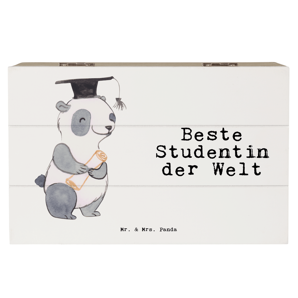 Holzkiste Panda Beste Studentin der Welt Studentin, Studium, Tochter, Spaß, Musterschülerin, lustig, Studienabschluss, witzig, Universität, Abschluss, Alumni, Uni, Studenten, Hochschule  Holzkiste, Kiste, Schatzkiste, Truhe, Schatulle, XXL,  Erinnerungsbox, Erinnerungskiste, Dekokiste, Aufbewahrungsbox  für, Dankeschön, Geschenk, Schenken, Geburtstag, Geburtstagsgeschenk, Geschenkidee, Danke, Bedanken, Mitbringsel, Freude machen, Geschenktipp