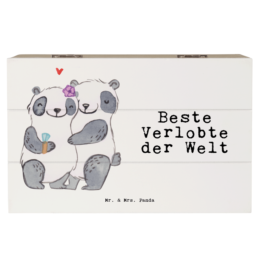Holzkiste Panda Beste Verlobte der Welt Verlobte, Verloben, Verlobung, Traumfrau, Frau, Freundin, Ehefrau, Zukünftige, Hochzeit, Ehe,  Holzkiste, Kiste, Schatzkiste, Truhe, Schatulle, XXL,  Erinnerungsbox, Erinnerungskiste, Dekokiste, Aufbewahrungsbox  für, Dankeschön, Geschenk, Schenken, Geburtstag, Geburtstagsgeschenk, Geschenkidee, Danke, Bedanken, Mitbringsel, Freude machen, Geschenktipp