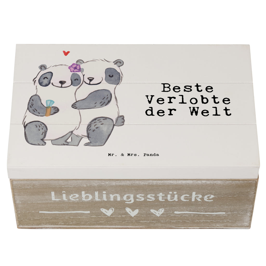 Holzkiste Panda Beste Verlobte der Welt Verlobte, Verloben, Verlobung, Traumfrau, Frau, Freundin, Ehefrau, Zukünftige, Hochzeit, Ehe,  Holzkiste, Kiste, Schatzkiste, Truhe, Schatulle, XXL,  Erinnerungsbox, Erinnerungskiste, Dekokiste, Aufbewahrungsbox  für, Dankeschön, Geschenk, Schenken, Geburtstag, Geburtstagsgeschenk, Geschenkidee, Danke, Bedanken, Mitbringsel, Freude machen, Geschenktipp