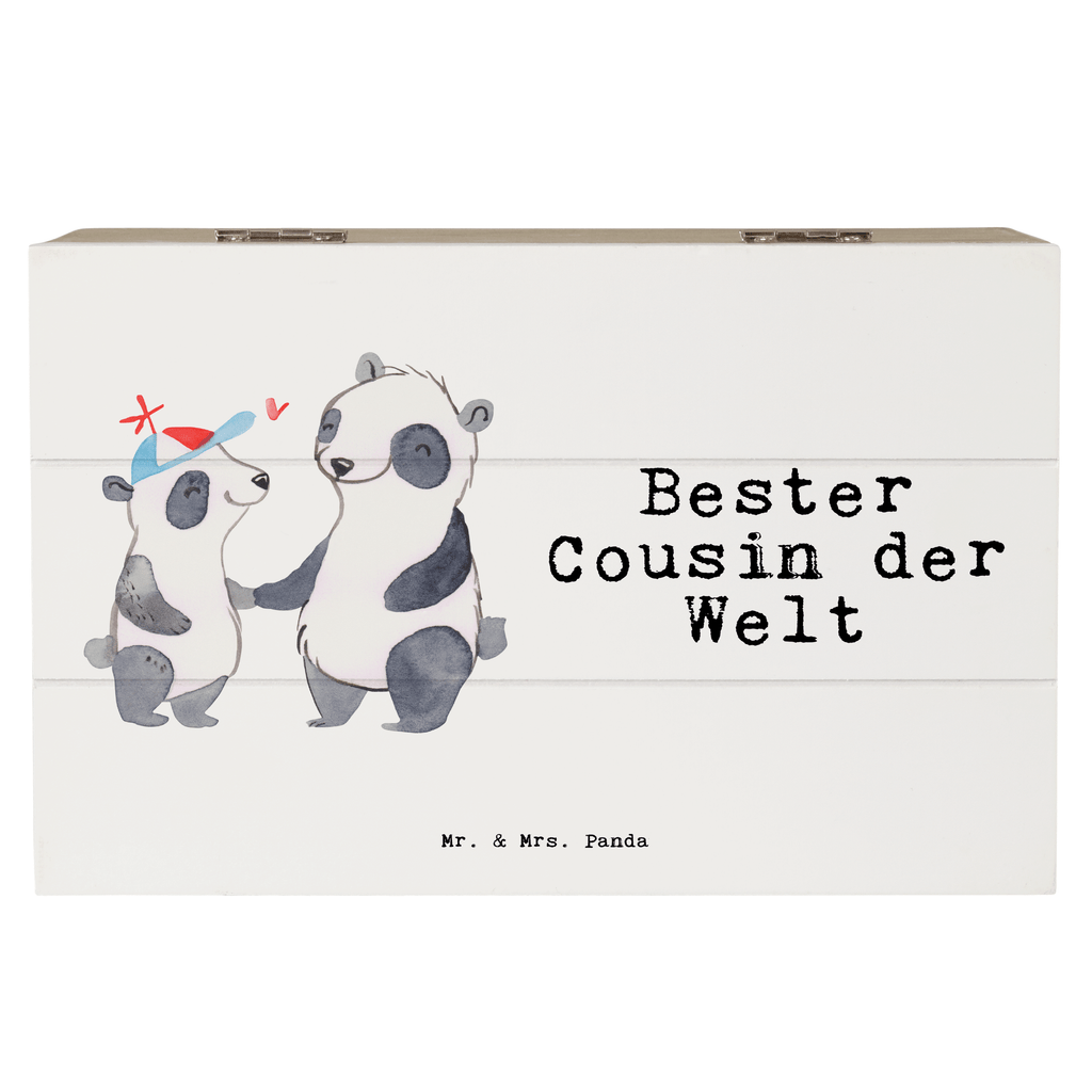 Holzkiste Panda Bester Cousin der Welt Cousin, Kousin, Vetter, Sohn von Onkel, Sohn von Tante, Familie, Verwandtschaft, Cousine Holzkiste, Kiste, Schatzkiste, Truhe, Schatulle, XXL,  Erinnerungsbox, Erinnerungskiste, Dekokiste, Aufbewahrungsbox  für, Dankeschön, Geschenk, Schenken, Geburtstag, Geburtstagsgeschenk, Geschenkidee, Danke, Bedanken, Mitbringsel, Freude machen, Geschenktipp