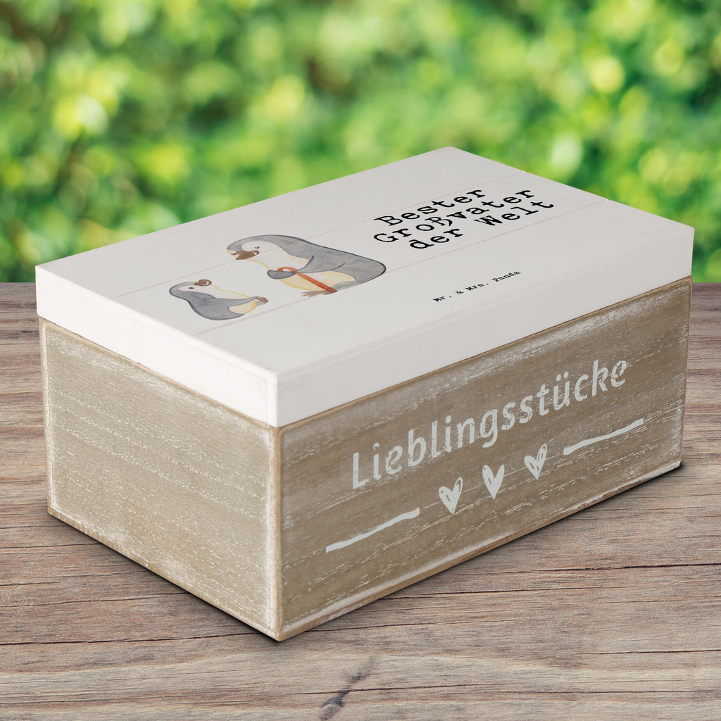 Holzkiste Pinguin Bester Großvater der Welt Großvater, Grossvater, Opa, Opi. Großpapa, Großeltern, Enkel, Enkelin, Enkelkind, Geschenk, Geburtstag, Kleinigkeit, Oppa, Oppi, Bester, Mitbringsel Holzkiste, Kiste, Schatzkiste, Truhe, Schatulle, XXL,  Erinnerungsbox, Erinnerungskiste, Dekokiste, Aufbewahrungsbox  für, Dankeschön, Geschenk, Schenken, Geburtstag, Geburtstagsgeschenk, Geschenkidee, Danke, Bedanken, Mitbringsel, Freude machen, Geschenktipp