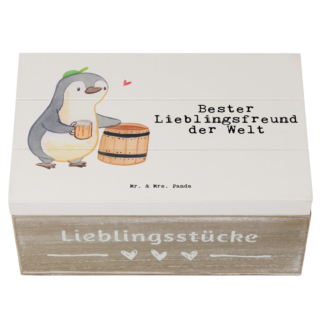 Holzkiste Pinguin Bester Lieblingsfreund der Welt Lieblingsfreund, Freund, Partner, Lieblingsmensch, Lieblings Mensch, Liebling, Partner, Bae, bester Freund, Liebe, Herz, Love Holzkiste, Kiste, Schatzkiste, Truhe, Schatulle, XXL,  Erinnerungsbox, Erinnerungskiste, Dekokiste, Aufbewahrungsbox  für, Dankeschön, Geschenk, Schenken, Geburtstag, Geburtstagsgeschenk, Geschenkidee, Danke, Bedanken, Mitbringsel, Freude machen, Geschenktipp