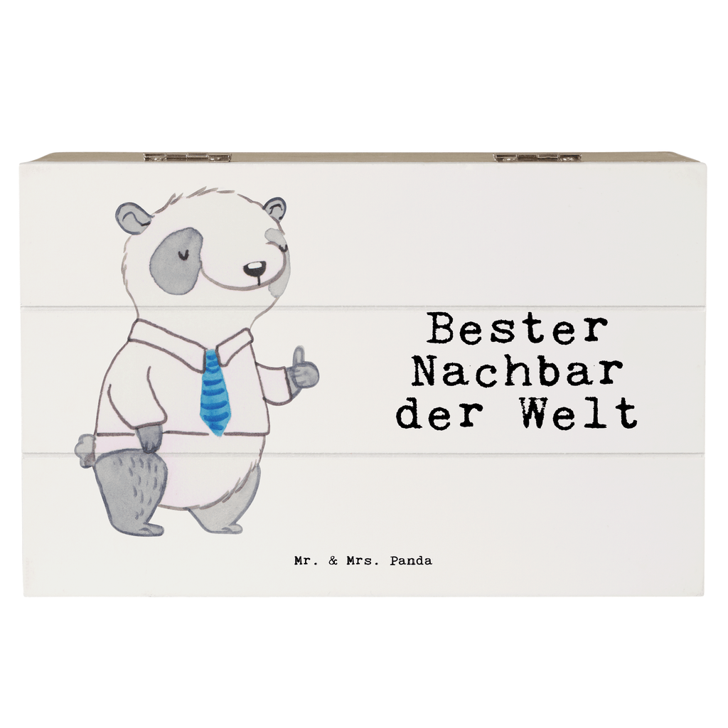 Holzkiste Panda Bester Nachbar der Welt Nachbar, Nachbarn, Nachbarschaft, Freund, Angrenzer, Anwohner, Dankeschön, Bewohner, Freundschaft   Holzkiste, Kiste, Schatzkiste, Truhe, Schatulle, XXL,  Erinnerungsbox, Erinnerungskiste, Dekokiste, Aufbewahrungsbox  für, Dankeschön, Geschenk, Schenken, Geburtstag, Geburtstagsgeschenk, Geschenkidee, Danke, Bedanken, Mitbringsel, Freude machen, Geschenktipp