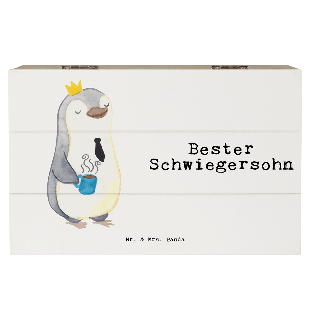 Holzkiste Pinguin Bester Schwiegersohn Schwiegersohn, Tochter, Ehefrau des Sohns, Frau, angeheiratet, Hochzeit, Heirat, Dankeschön Holzkiste, Kiste, Schatzkiste, Truhe, Schatulle, XXL,  Erinnerungsbox, Erinnerungskiste, Dekokiste, Aufbewahrungsbox  für, Dankeschön, Geschenk, Schenken, Geburtstag, Geburtstagsgeschenk, Geschenkidee, Danke, Bedanken, Mitbringsel, Freude machen, Geschenktipp