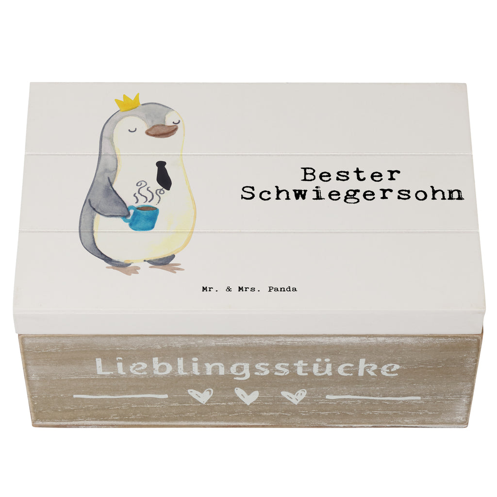 Holzkiste Pinguin Bester Schwiegersohn Schwiegersohn, Tochter, Ehefrau des Sohns, Frau, angeheiratet, Hochzeit, Heirat, Dankeschön Holzkiste, Kiste, Schatzkiste, Truhe, Schatulle, XXL,  Erinnerungsbox, Erinnerungskiste, Dekokiste, Aufbewahrungsbox  für, Dankeschön, Geschenk, Schenken, Geburtstag, Geburtstagsgeschenk, Geschenkidee, Danke, Bedanken, Mitbringsel, Freude machen, Geschenktipp