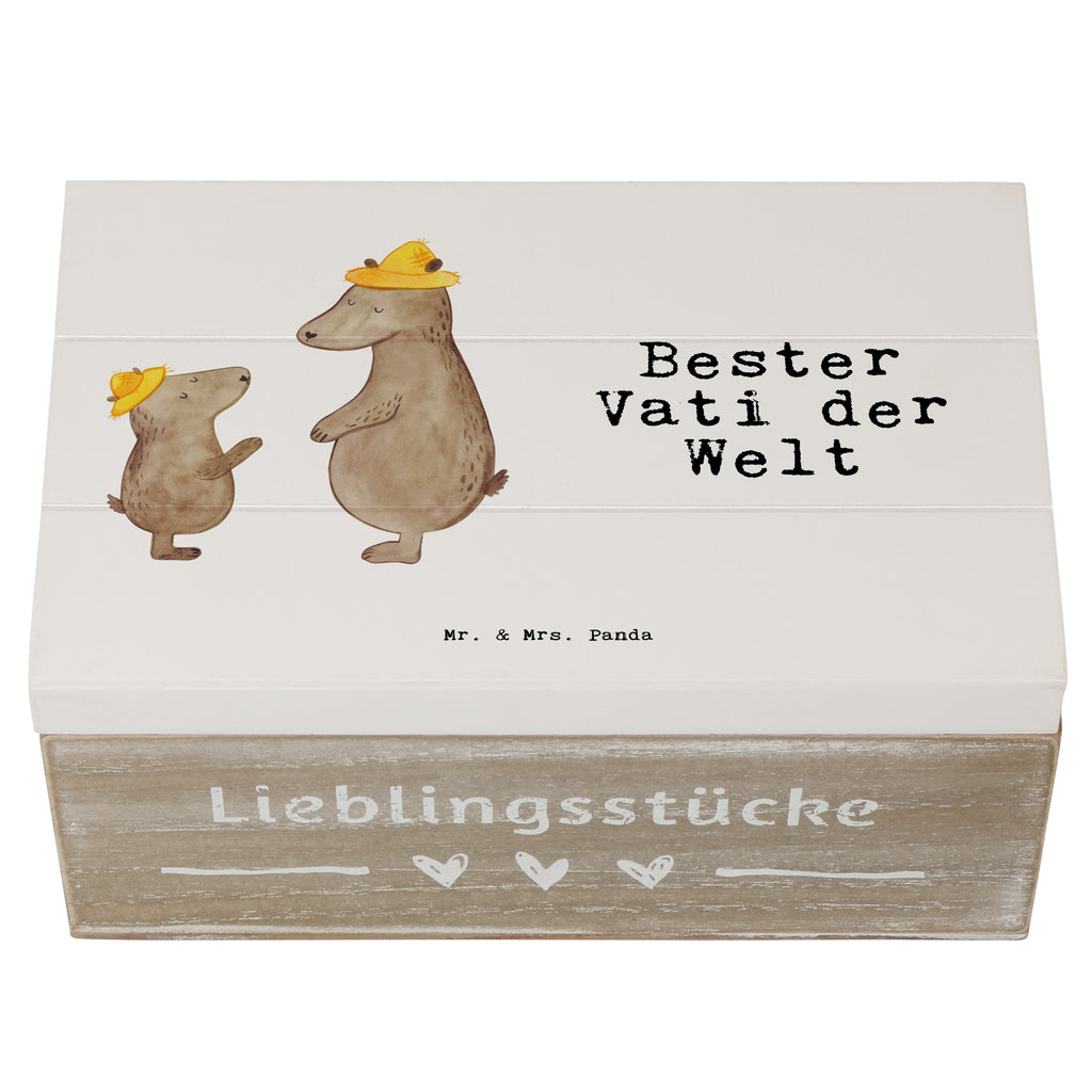 Holzkiste Bär Bester Vati der Welt Vater, Papa, Dad, Daddy, Paps, Papi, Vati, Eltern, Geschenk Vater, Mann, Familie, Bester, Dankeschön, Kleinigkeit, Geburtstag Holzkiste, Kiste, Schatzkiste, Truhe, Schatulle, XXL,  Erinnerungsbox, Erinnerungskiste, Dekokiste, Aufbewahrungsbox  für, Dankeschön, Geschenk, Schenken, Geburtstag, Geburtstagsgeschenk, Geschenkidee, Danke, Bedanken, Mitbringsel, Freude machen, Geschenktipp