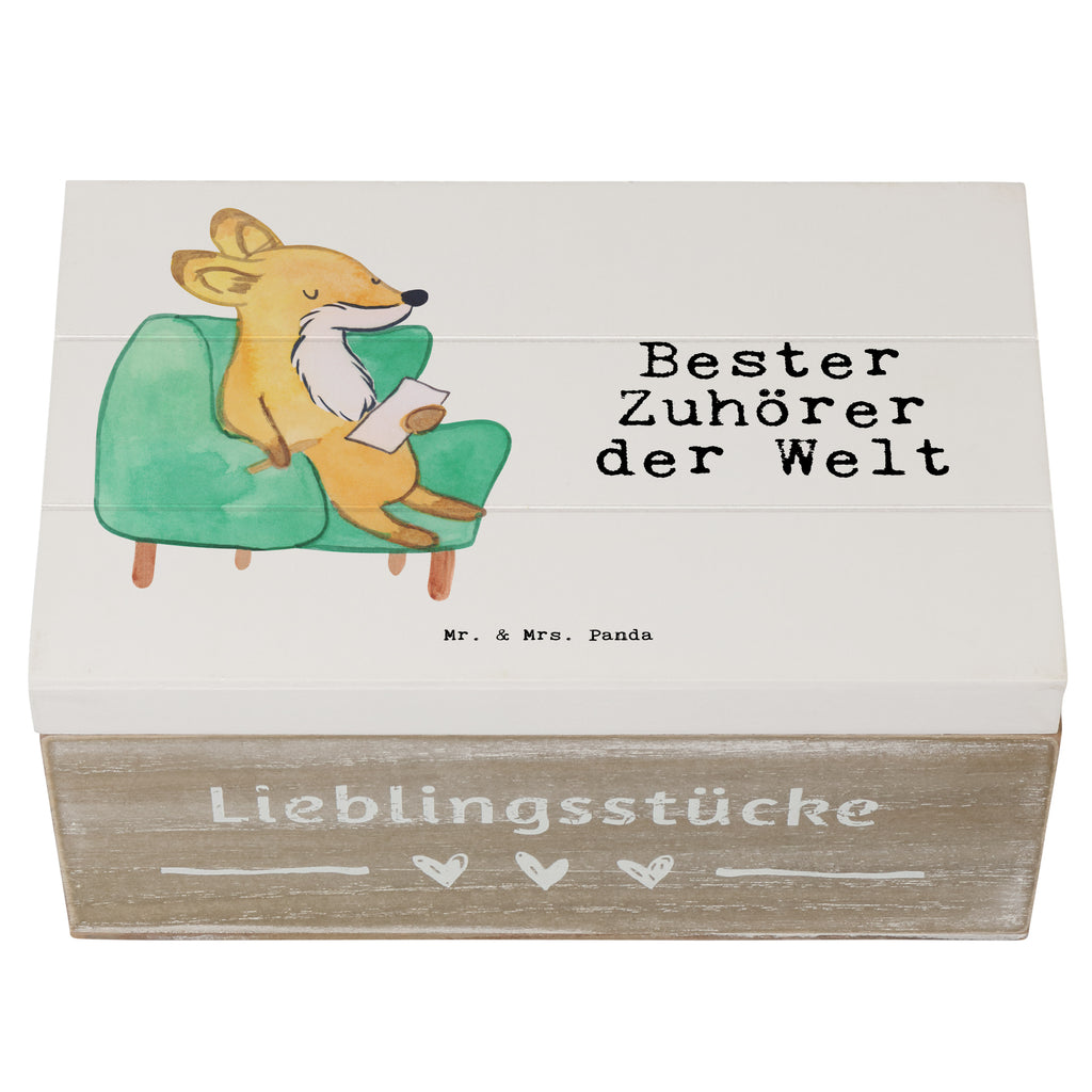 Holzkiste Fuchs Bester Zuhörer der Welt Zuhörer, Freund, Freundin, offenes Ohr, Danke, Dankeschön, Hilfsbereit, Hilfe  Holzkiste, Kiste, Schatzkiste, Truhe, Schatulle, XXL,  Erinnerungsbox, Erinnerungskiste, Dekokiste, Aufbewahrungsbox  für, Dankeschön, Geschenk, Schenken, Geburtstag, Geburtstagsgeschenk, Geschenkidee, Danke, Bedanken, Mitbringsel, Freude machen, Geschenktipp