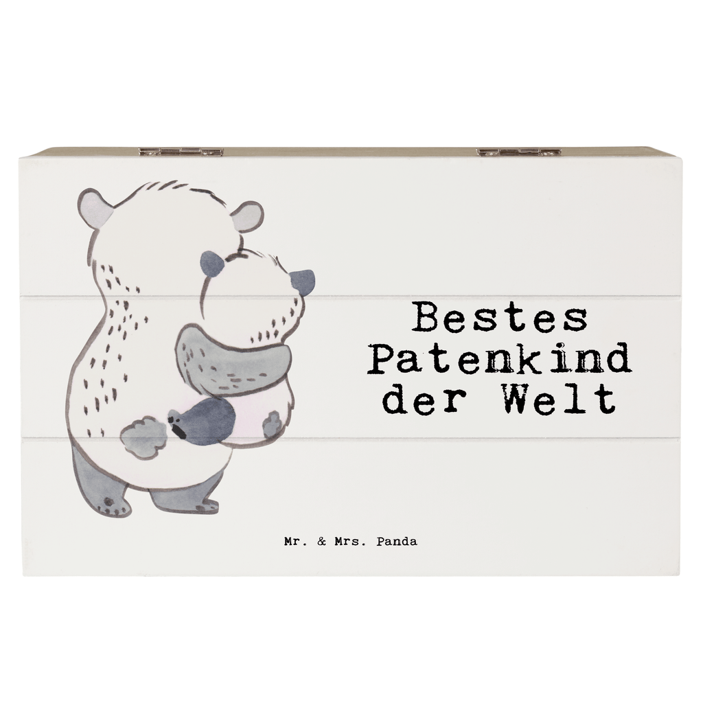 Holzkiste Panda Bestes Patenkind der Welt Patenkind, Paten Kind, Pate, Taufe, Taufgeschenk, Patenonkel, Patentante, Tauffeier, Täufling, Nichte, Neffe Holzkiste, Kiste, Schatzkiste, Truhe, Schatulle, XXL,  Erinnerungsbox, Erinnerungskiste, Dekokiste, Aufbewahrungsbox  für, Dankeschön, Geschenk, Schenken, Geburtstag, Geburtstagsgeschenk, Geschenkidee, Danke, Bedanken, Mitbringsel, Freude machen, Geschenktipp