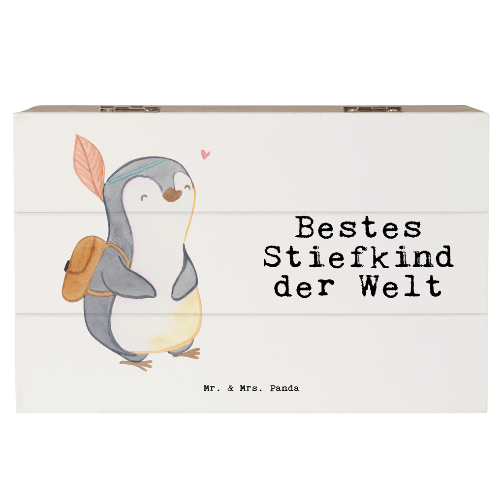 Holzkiste Pinguin Bestes Stiefkind der Welt Stiefkind, angeheiratet, Kinder, Kind, Kid, Kids, Kiddy, Bestes, Tochter, Sohn, Nachwuchs, Geburt, Geburtstag, Liebling, Taufe,  Holzkiste, Kiste, Schatzkiste, Truhe, Schatulle, XXL,  Erinnerungsbox, Erinnerungskiste, Dekokiste, Aufbewahrungsbox  für, Dankeschön, Geschenk, Schenken, Geburtstag, Geburtstagsgeschenk, Geschenkidee, Danke, Bedanken, Mitbringsel, Freude machen, Geschenktipp