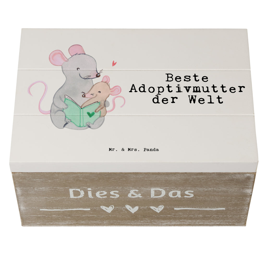 Holzkiste Maus Beste Adoptivmutter der Welt Adoptivmutter, Adoptivmama, adoptiert, Mama, Mami, Mutter, Muttertag, Mutti, Ma, Tochter, Sohn, Dankeschön, Danke, Beste Mama, Beste, Supermama Holzkiste, Kiste, Schatzkiste, Truhe, Schatulle, XXL,  Erinnerungsbox, Erinnerungskiste, Dekokiste, Aufbewahrungsbox  für, Dankeschön, Geschenk, Schenken, Geburtstag, Geburtstagsgeschenk, Geschenkidee, Danke, Bedanken, Mitbringsel, Freude machen, Geschenktipp