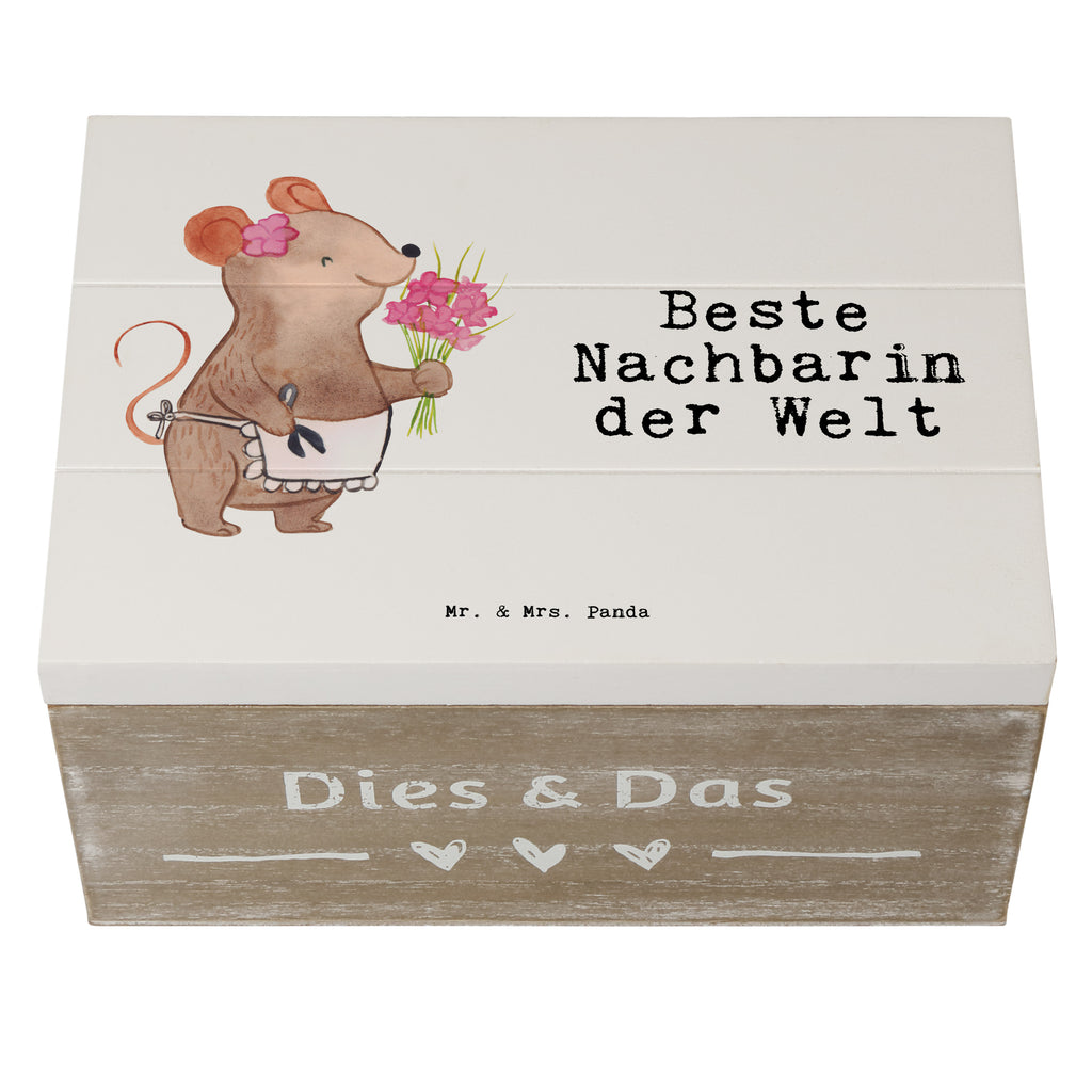 Holzkiste Maus Beste Nachbarin der Welt Nachbarin, Nachbarn, Nachbarschaft, Freundin, Angrenzer, Anwohnerin, Dankeschön, Bewohnerin, Freundschaft   Holzkiste, Kiste, Schatzkiste, Truhe, Schatulle, XXL,  Erinnerungsbox, Erinnerungskiste, Dekokiste, Aufbewahrungsbox  für, Dankeschön, Geschenk, Schenken, Geburtstag, Geburtstagsgeschenk, Geschenkidee, Danke, Bedanken, Mitbringsel, Freude machen, Geschenktipp