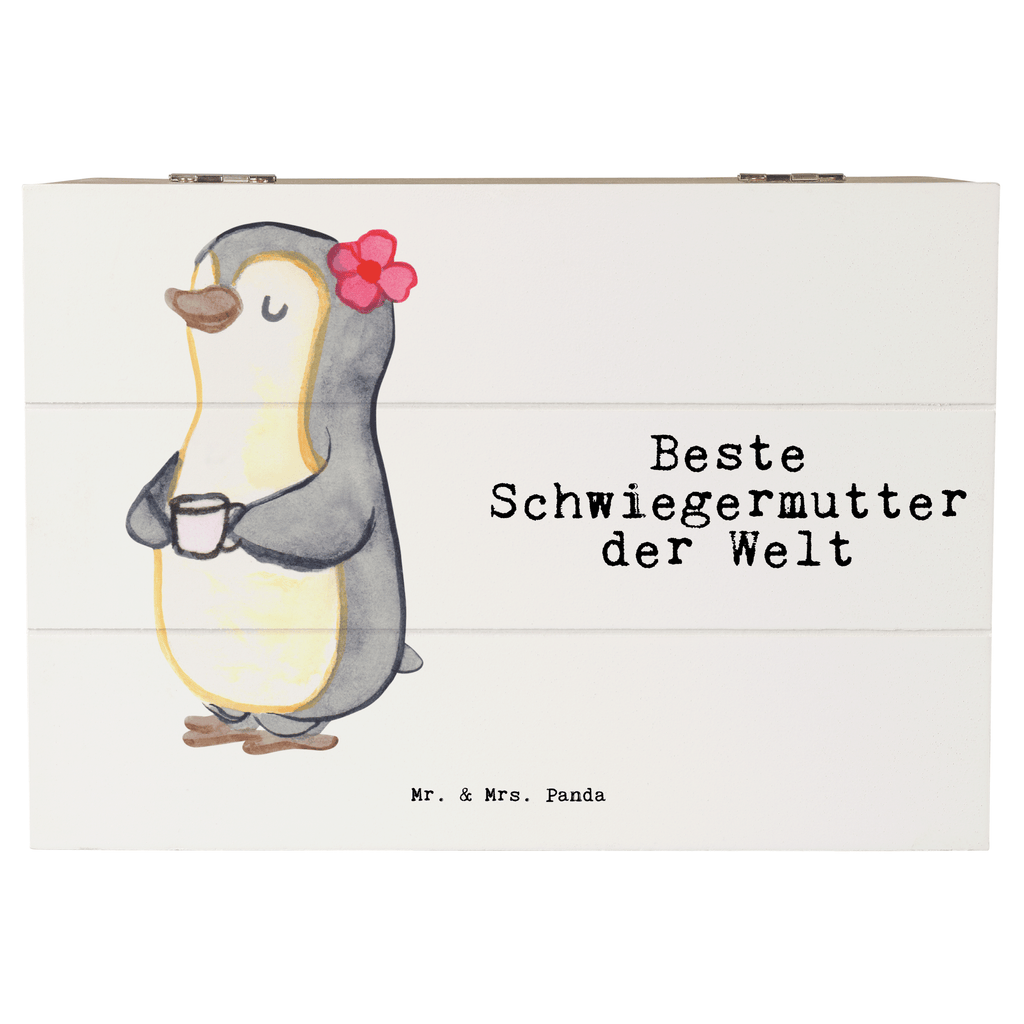 Holzkiste Pinguin Beste Schwiegermutter der Welt Schwiegermutter, Schwiegermama, Schwiegereltern, Mama, Mutter, Mutter des Ehepartners, angeheiratet, Dankeschön Holzkiste, Kiste, Schatzkiste, Truhe, Schatulle, XXL,  Erinnerungsbox, Erinnerungskiste, Dekokiste, Aufbewahrungsbox  für, Dankeschön, Geschenk, Schenken, Geburtstag, Geburtstagsgeschenk, Geschenkidee, Danke, Bedanken, Mitbringsel, Freude machen, Geschenktipp