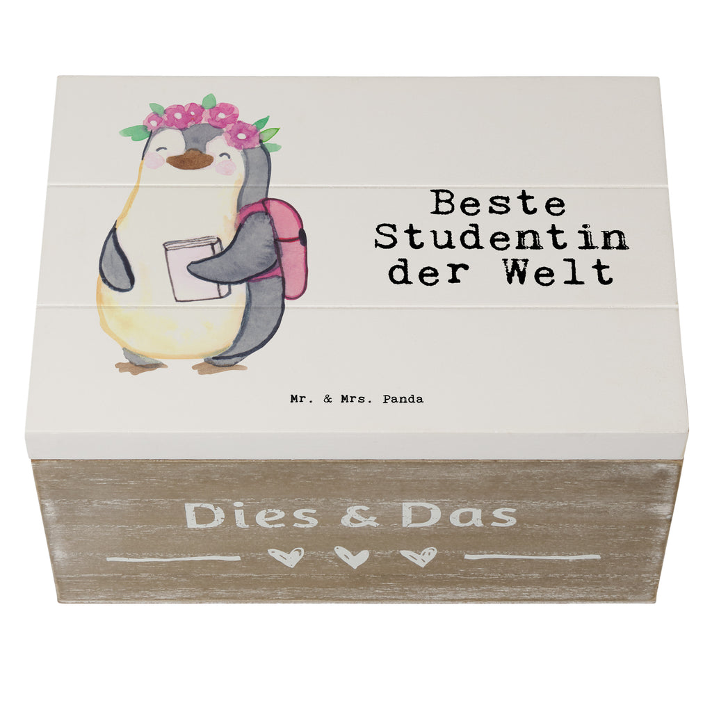Holzkiste Pinguin Beste Studentin der Welt Studentin, Studium, Tochter, Spaß, Musterschülerin, lustig, Studienabschluss, witzig, Universität, Abschluss, Alumni, Uni, Studenten, Hochschule  Holzkiste, Kiste, Schatzkiste, Truhe, Schatulle, XXL,  Erinnerungsbox, Erinnerungskiste, Dekokiste, Aufbewahrungsbox  für, Dankeschön, Geschenk, Schenken, Geburtstag, Geburtstagsgeschenk, Geschenkidee, Danke, Bedanken, Mitbringsel, Freude machen, Geschenktipp
