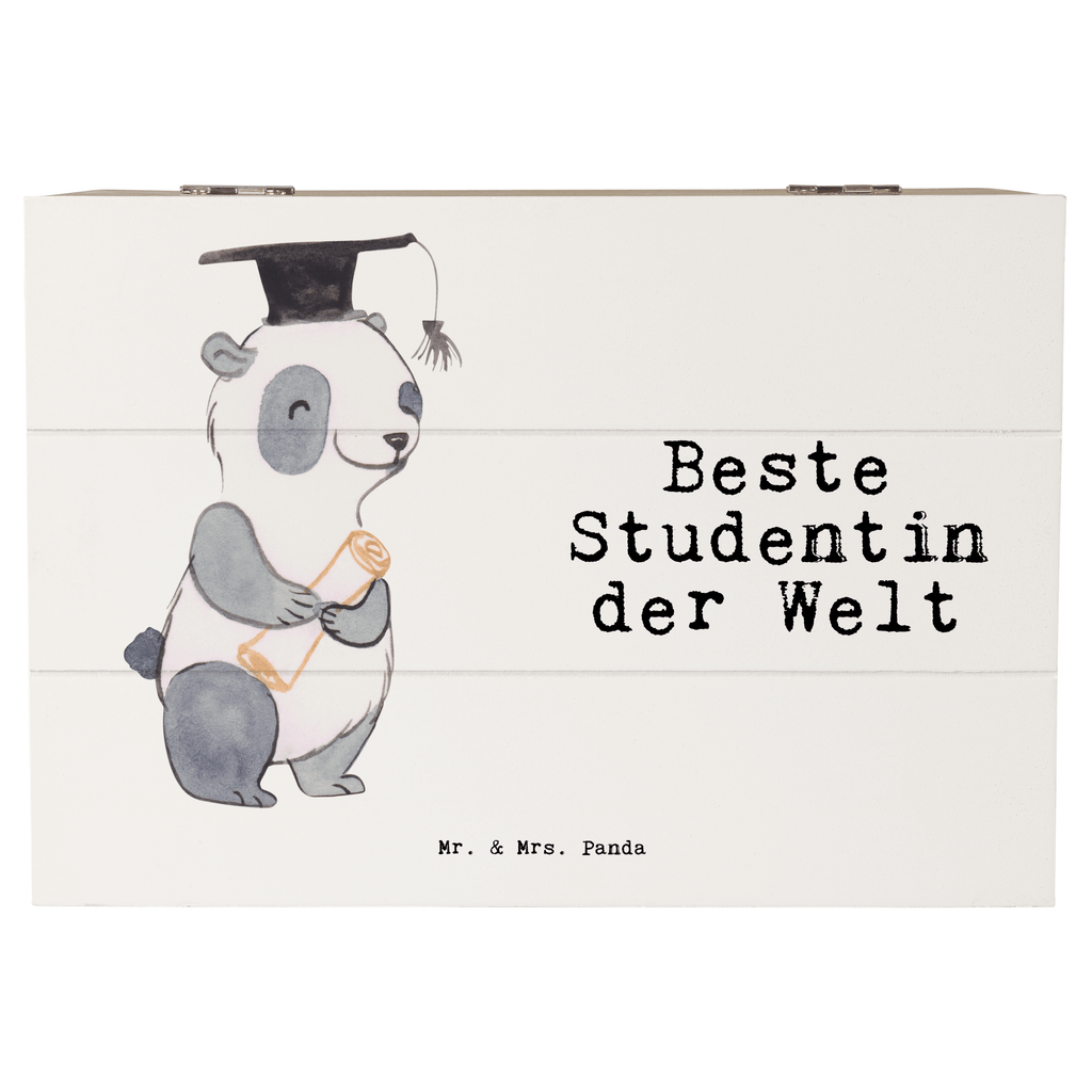 Holzkiste Panda Beste Studentin der Welt Studentin, Studium, Tochter, Spaß, Musterschülerin, lustig, Studienabschluss, witzig, Universität, Abschluss, Alumni, Uni, Studenten, Hochschule  Holzkiste, Kiste, Schatzkiste, Truhe, Schatulle, XXL,  Erinnerungsbox, Erinnerungskiste, Dekokiste, Aufbewahrungsbox  für, Dankeschön, Geschenk, Schenken, Geburtstag, Geburtstagsgeschenk, Geschenkidee, Danke, Bedanken, Mitbringsel, Freude machen, Geschenktipp